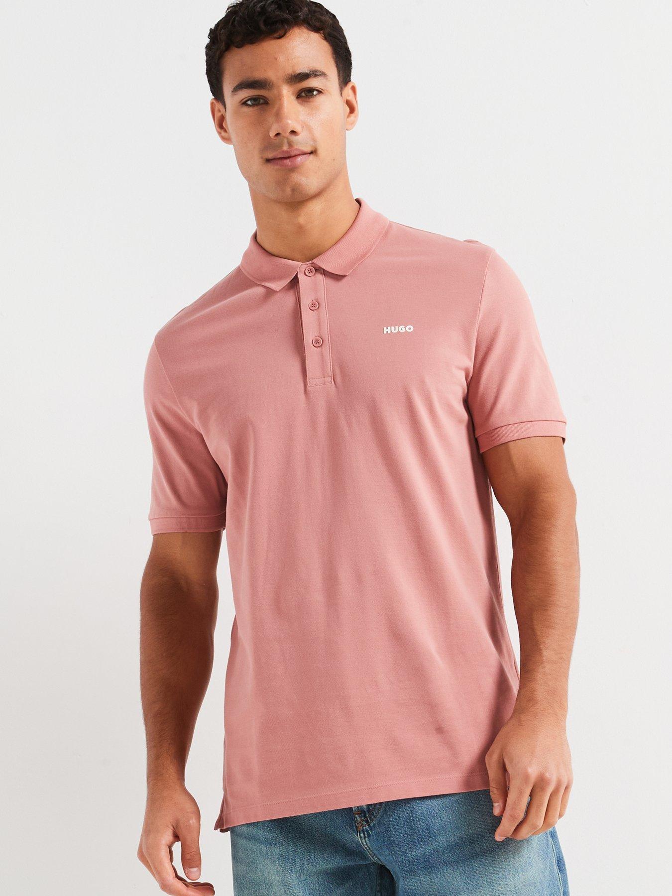 undefined Donos222 Regular Fit Left Chest Logo Polo Shirt - Pink