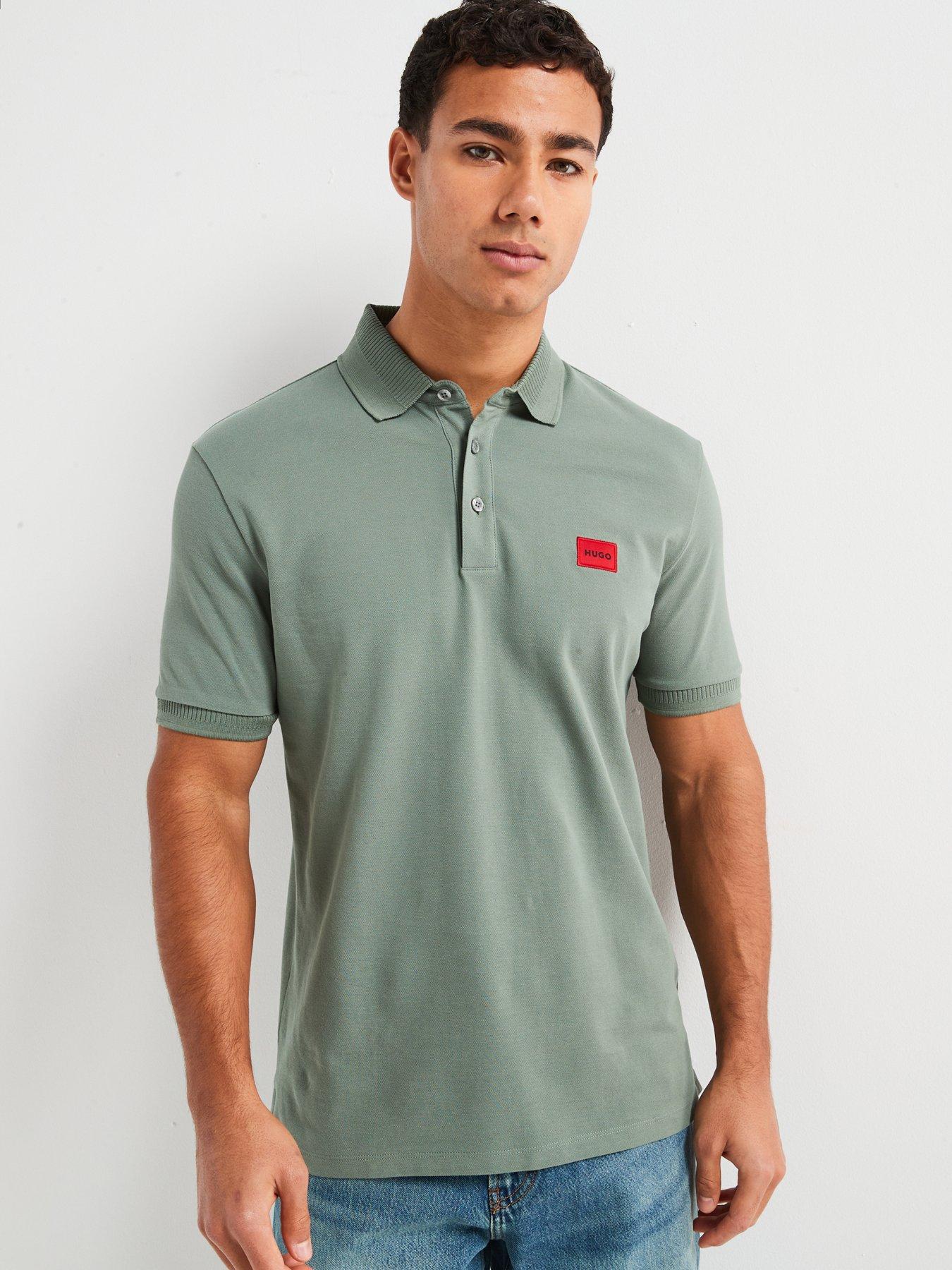 undefined Dereso232 Slim Fit Left Chest Patch Logo Polo Shirt - Green