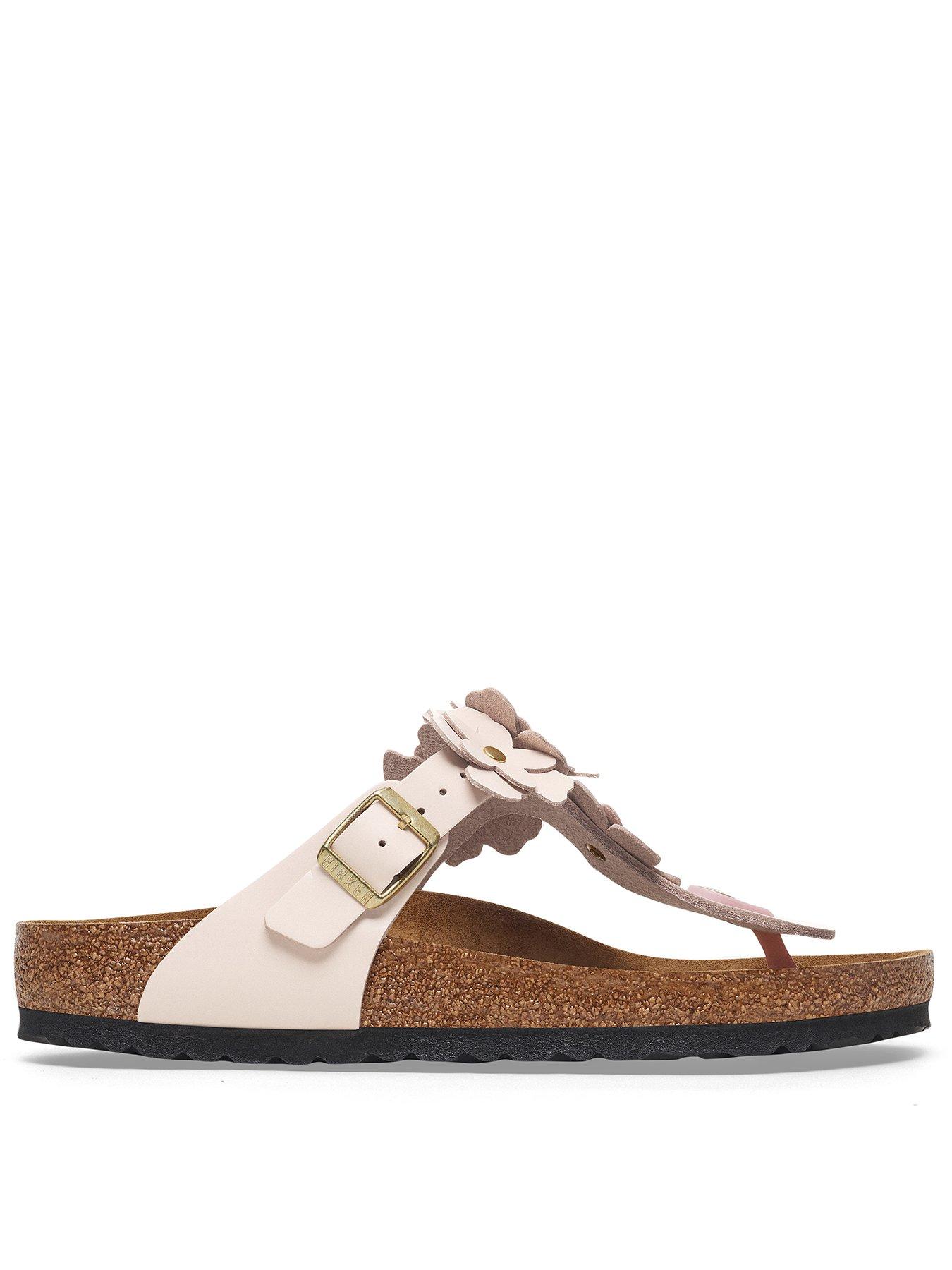 Birkenstock Gizeh Leather Flower Sandal - Pink | Very