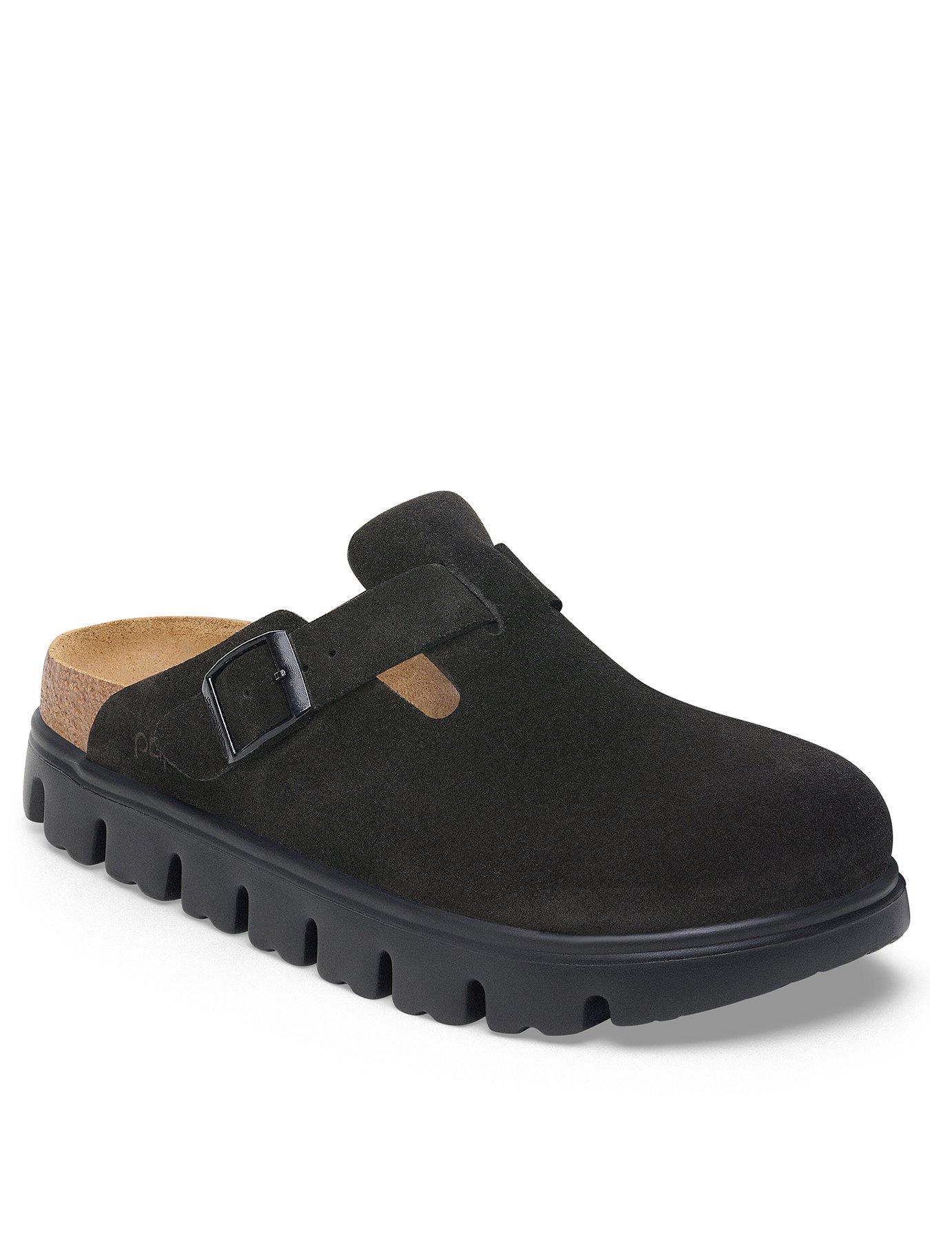 Birkenstock Boston Chunky Suede Clog - Black