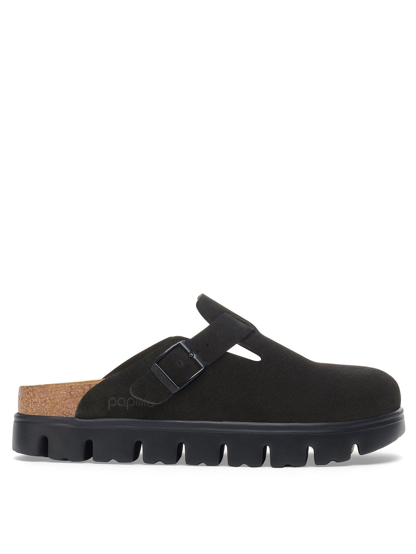 Image 3 of 4 of Birkenstock Womens Boston Chunky Suede Clog - Black
