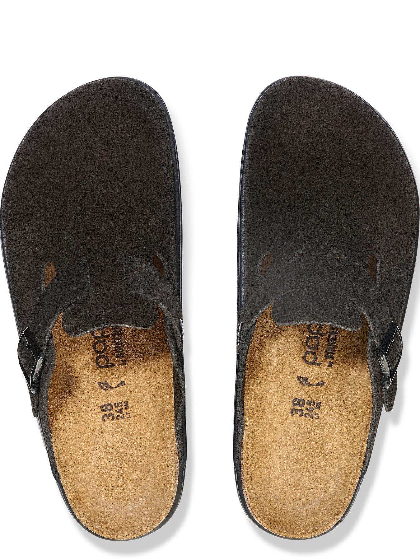 Image 4 of 4 of Birkenstock Womens Boston Chunky Suede Clog - Black