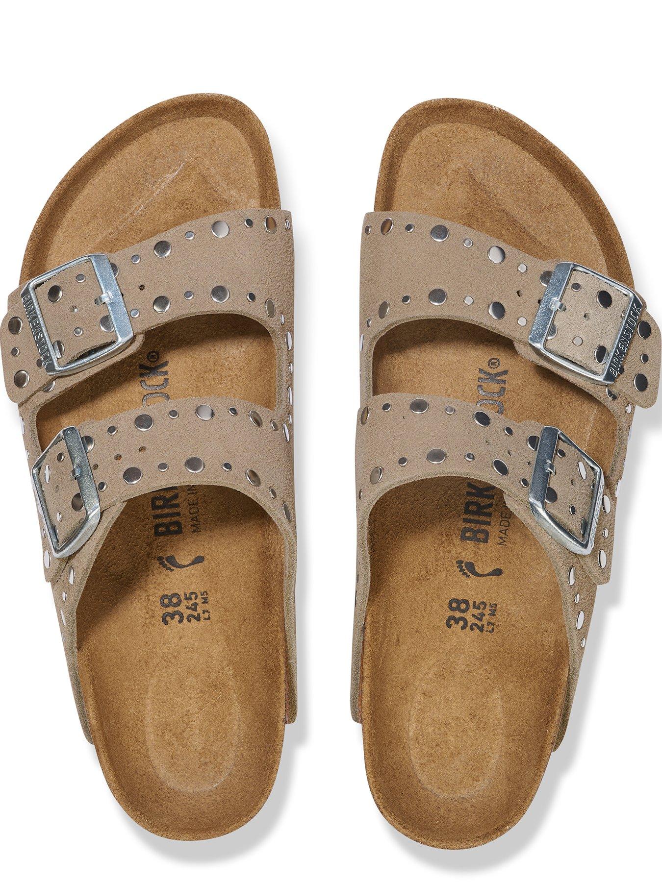 Birkenstock Arizona Rivet Suede Sandal Taupe Very