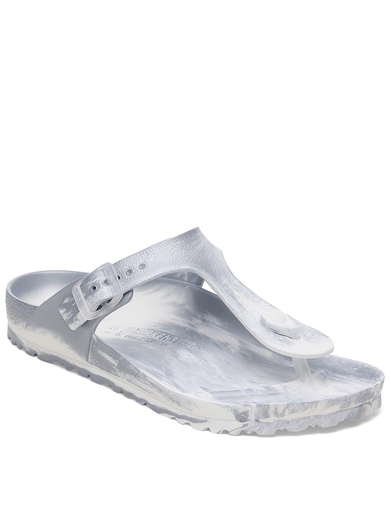 undefined Gizeh Eva Metallic Sandals - Silver