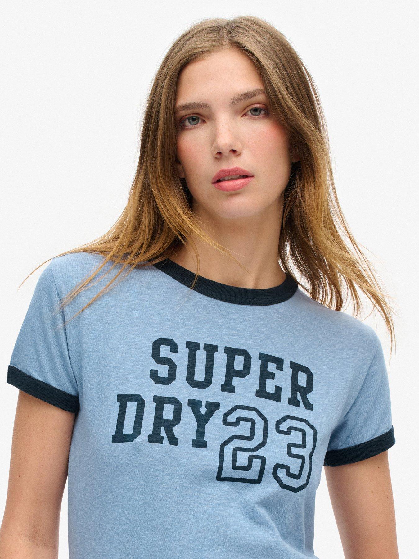 undefined Athletic Essentials Ringer Fitted T-Shirt - Blue