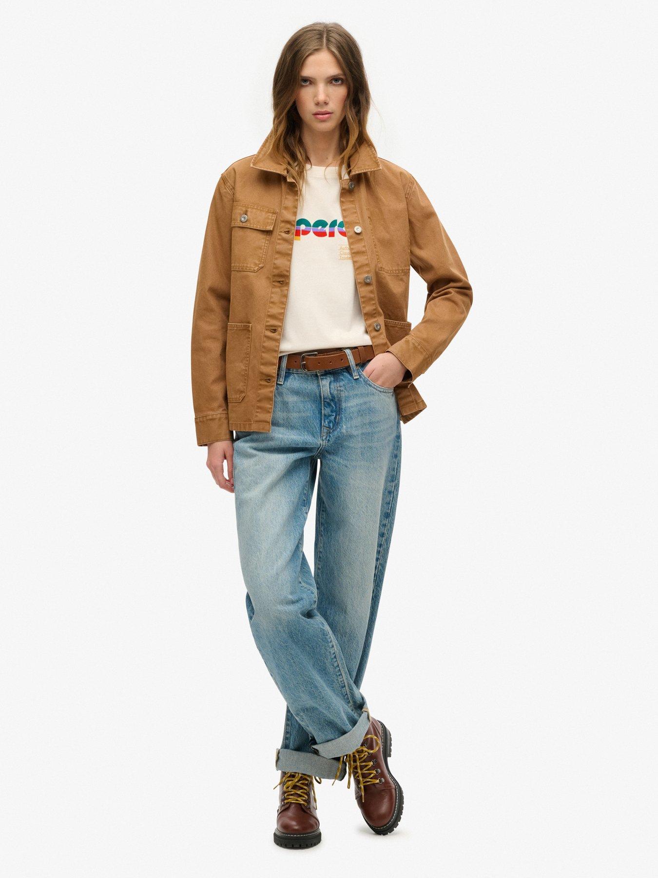 Image 3 of 6 of Superdry Retro Flock Relaxed T-Shirt - White