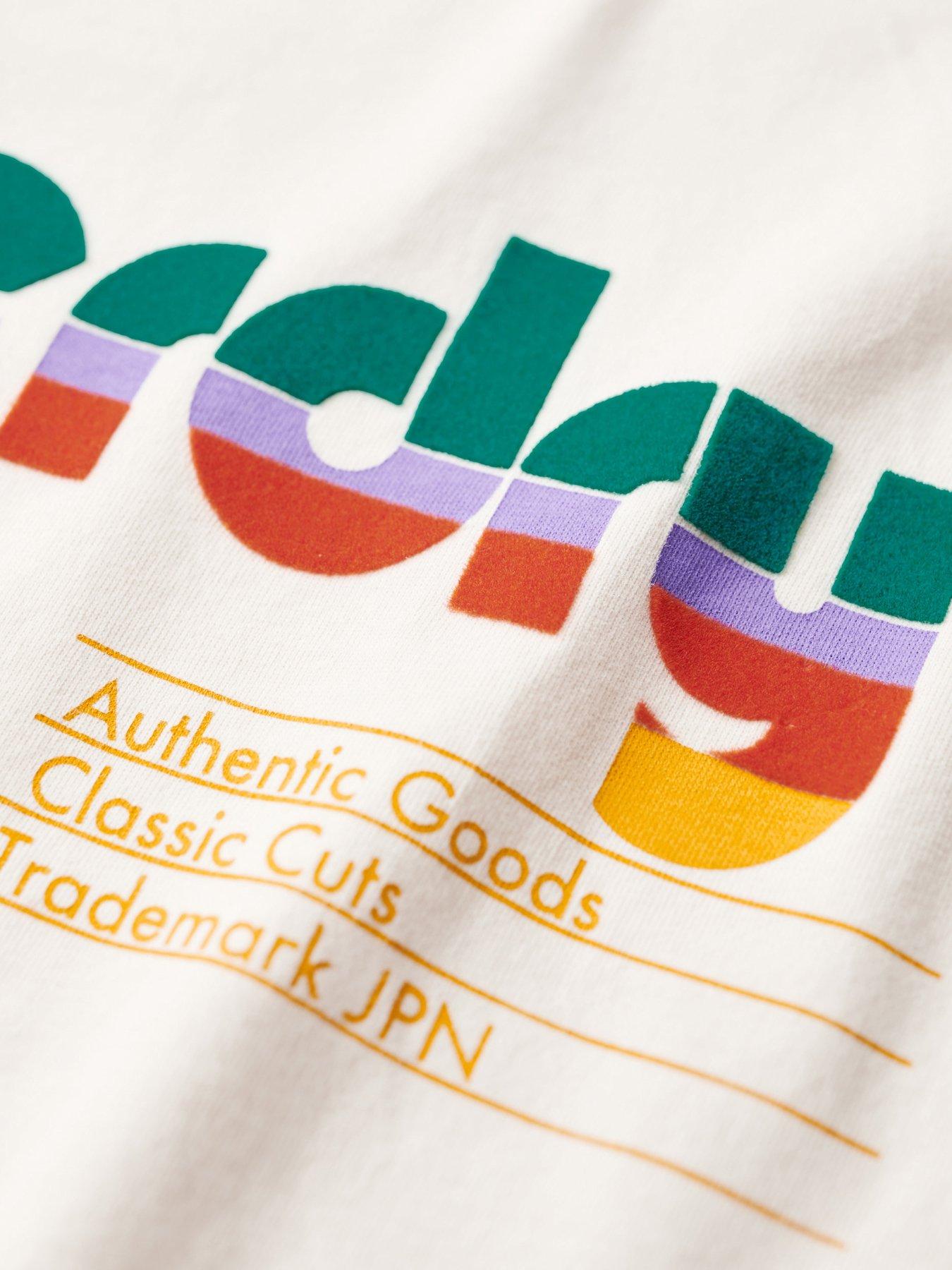 Image 5 of 6 of Superdry Retro Flock Relaxed T-Shirt - White