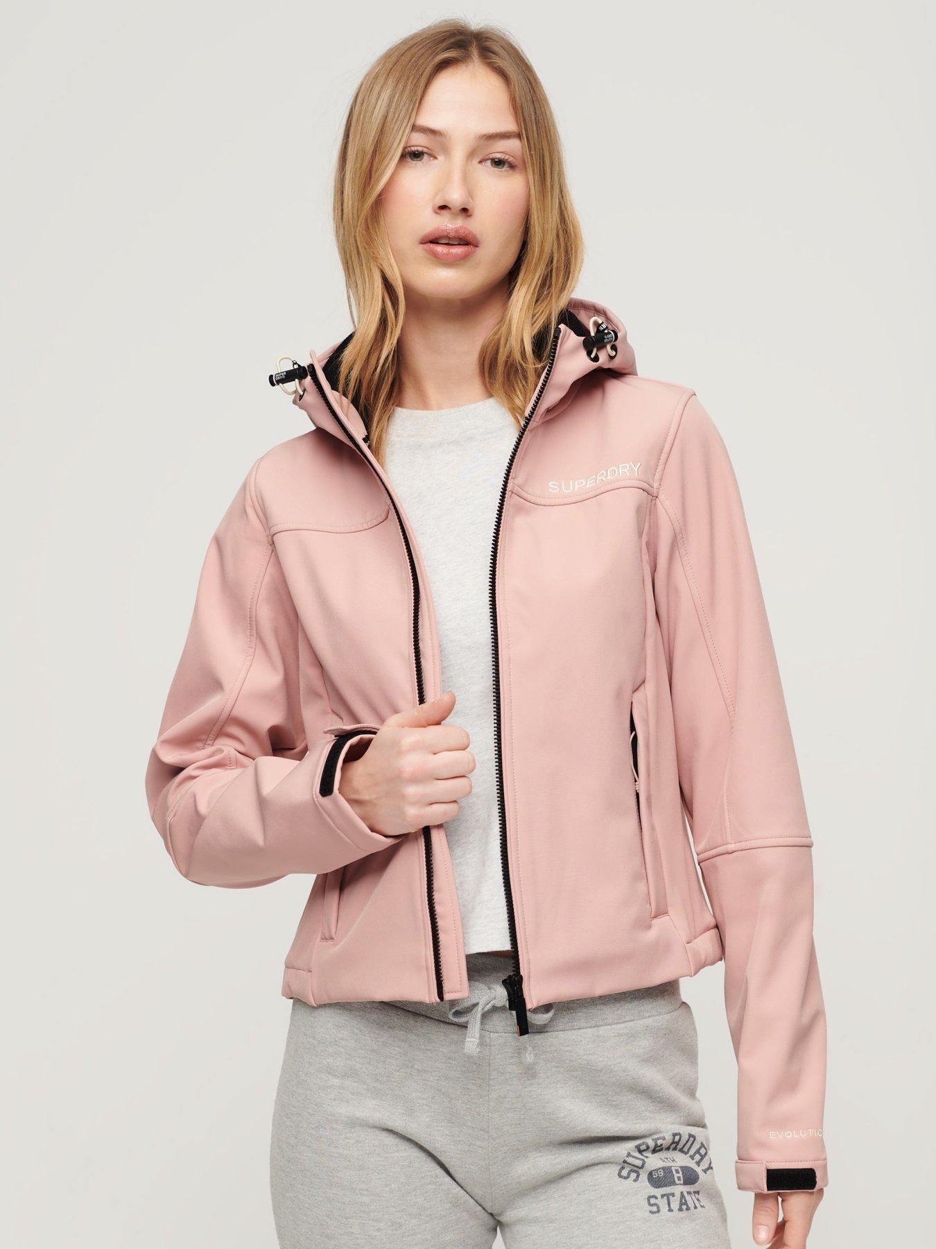 undefined Hooded Soft Shell Trekker Jacket - Pink