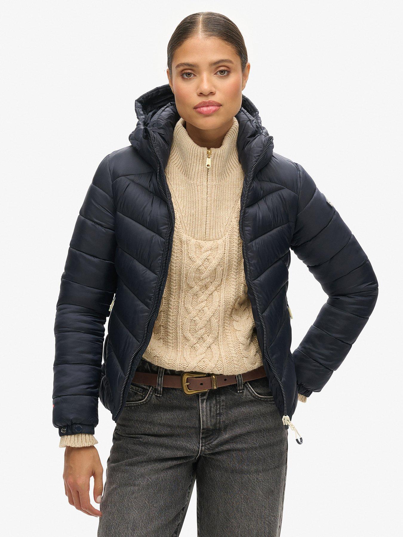 Superdry Hooded Fuji Padded Jacket Navy Very