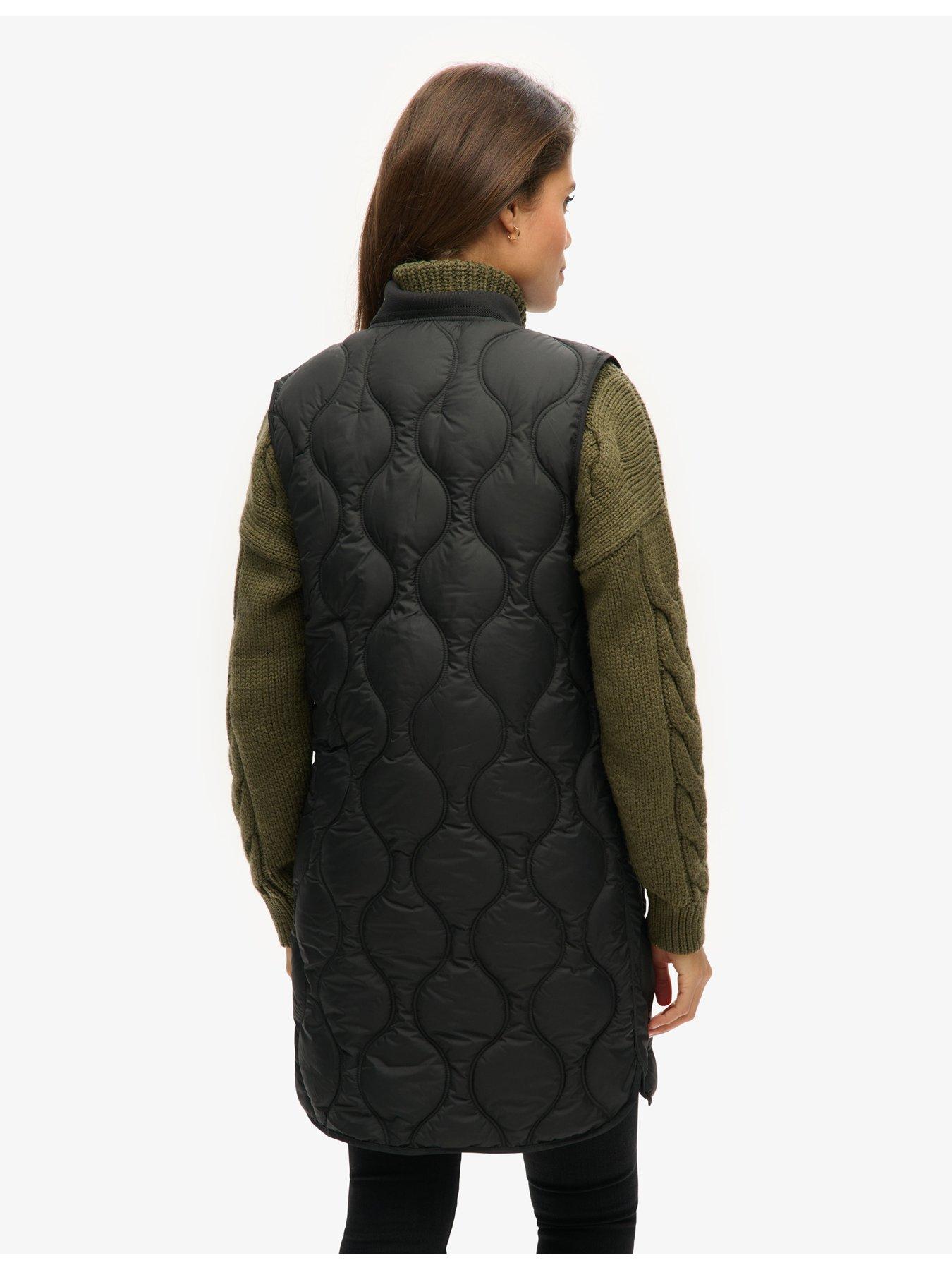  image of superdry-studios-long-liner-gilet-black