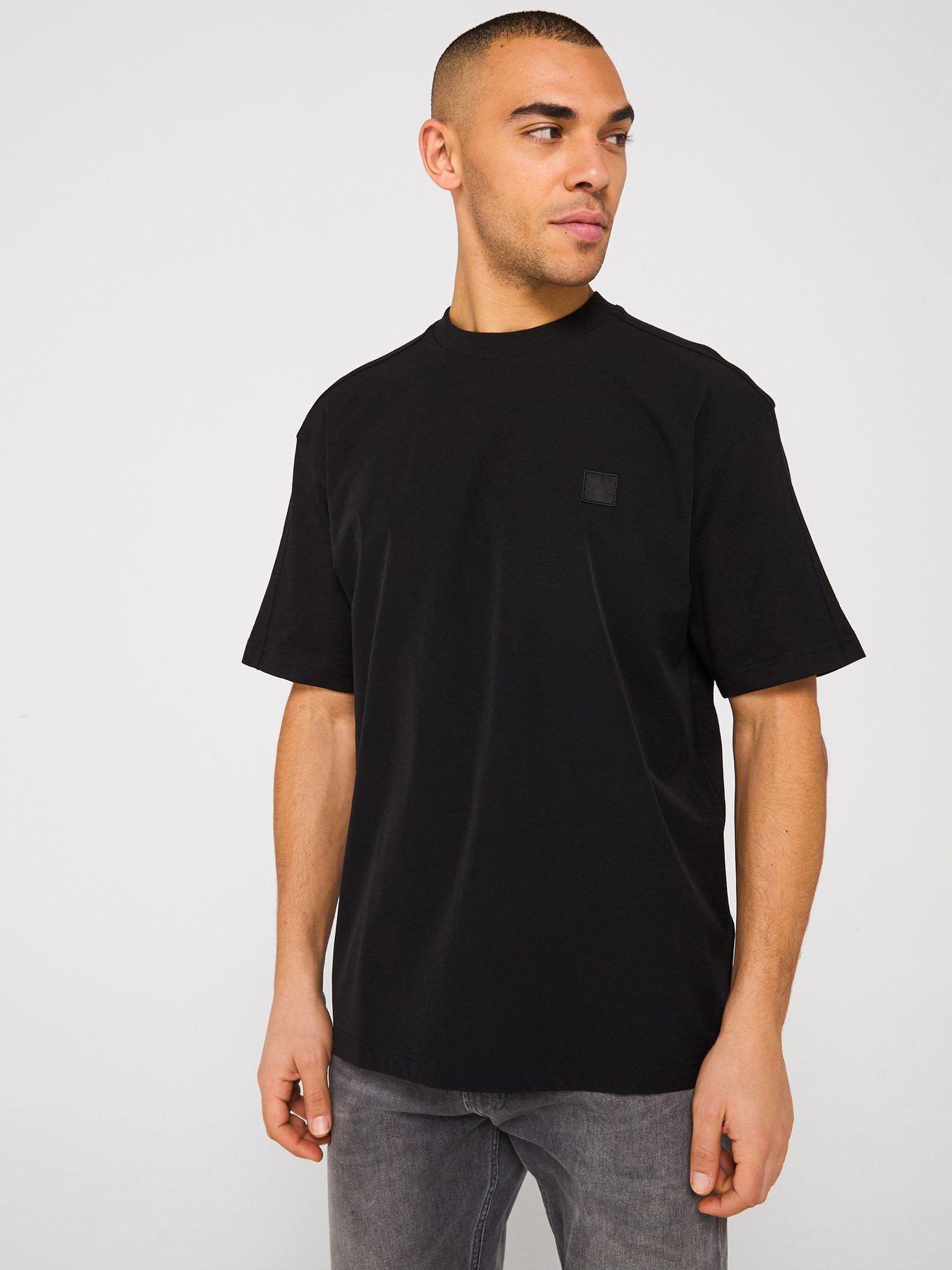 undefined Te Nylon Front Relaxed Fit T-Shirt - Black