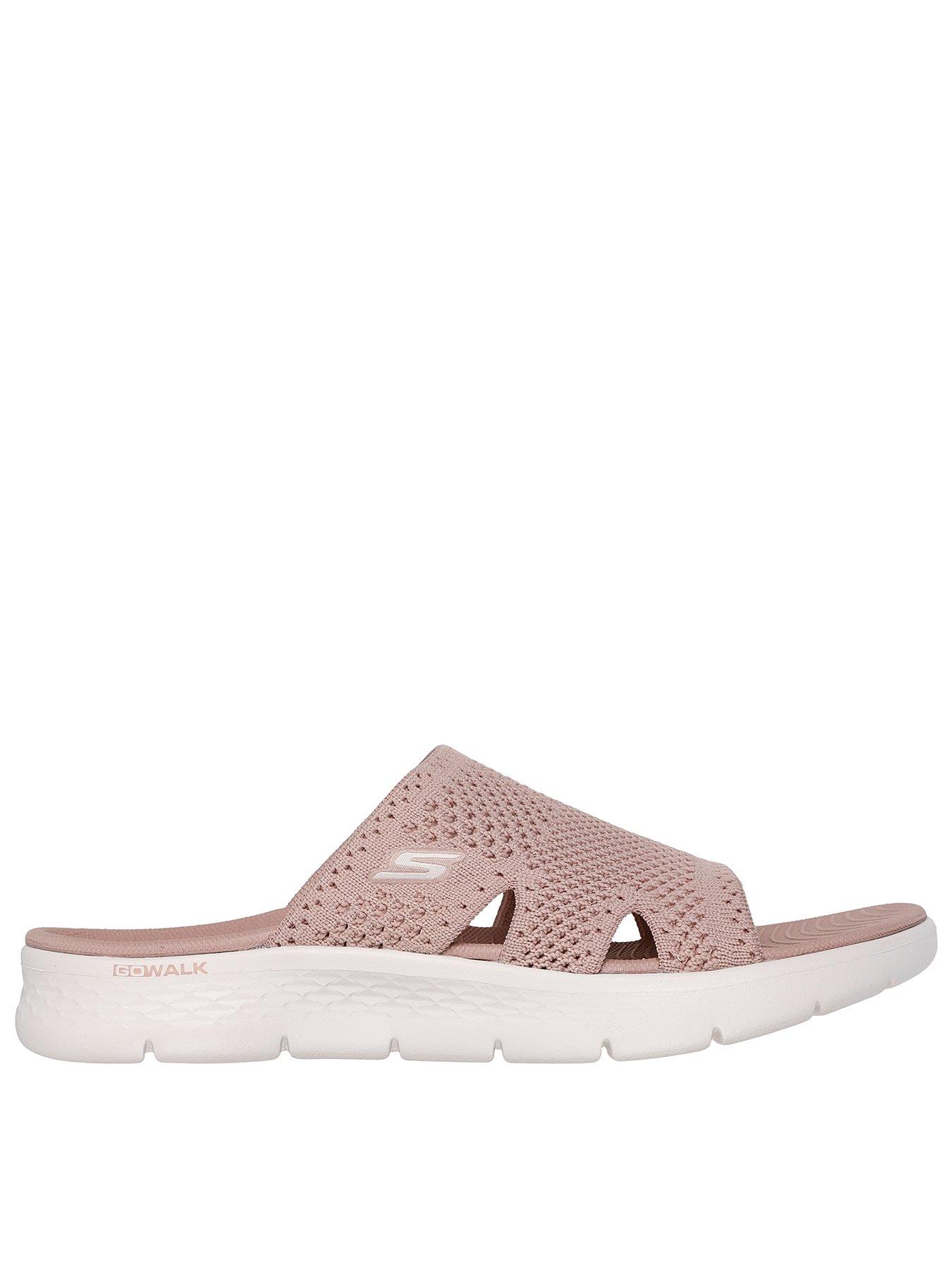 Skechers Go Walk Flex Textured Knit Sandal - Pink