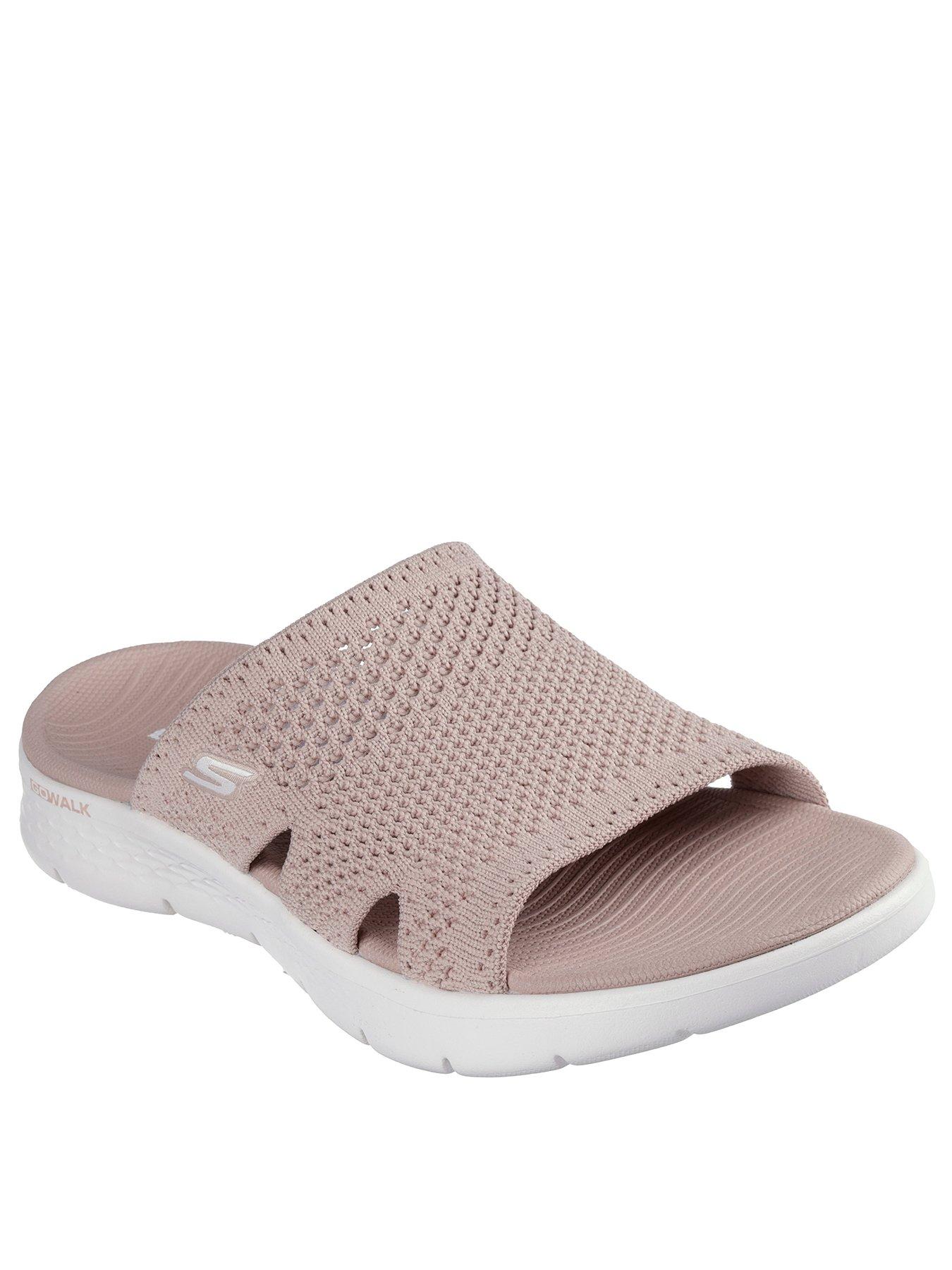 Skechers Go Walk Flex Textured Knit Sandal Pink Very