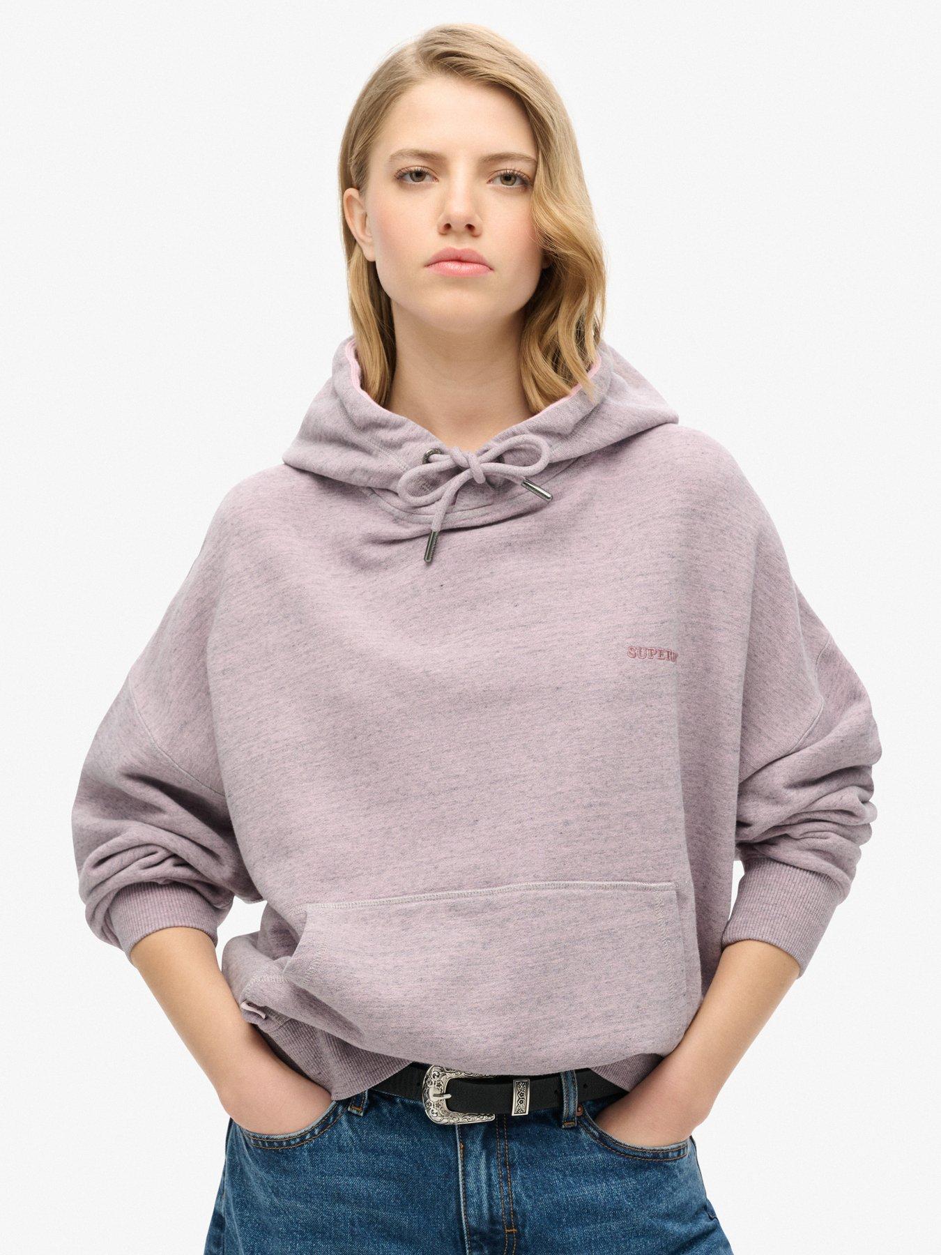 Superdry Essential Logo Overdyed Hoodie - Pink