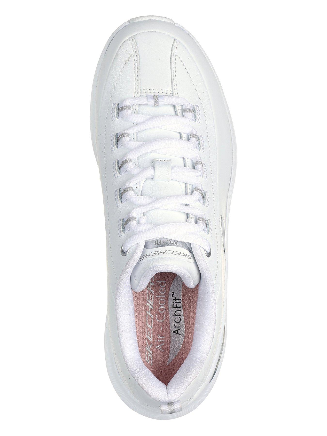 Skechers Arch Fit Classic Leather Trainer White Very