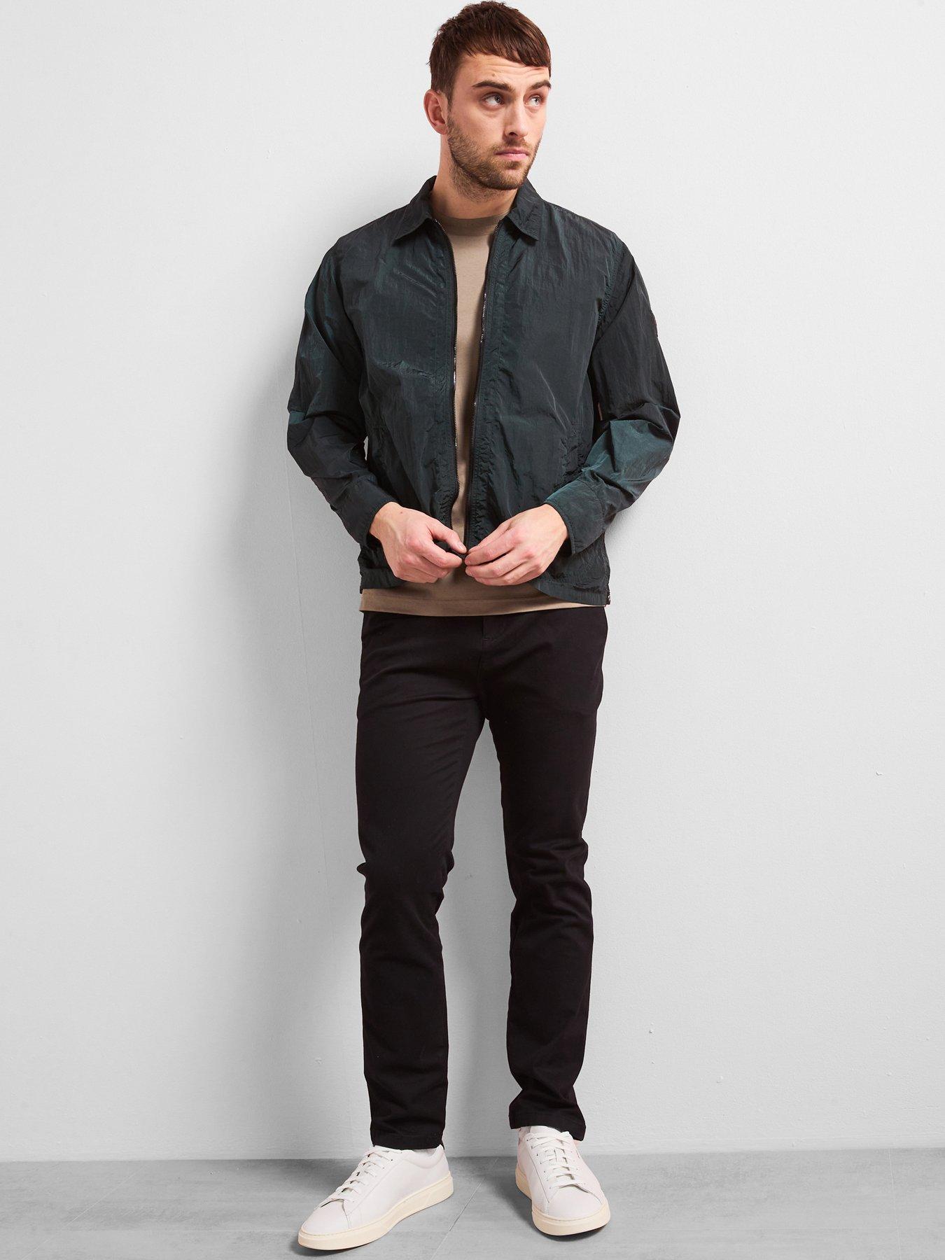 BOSS Leejay 1 M Oversized Fit Zip Overshirt - Dark Green | Very