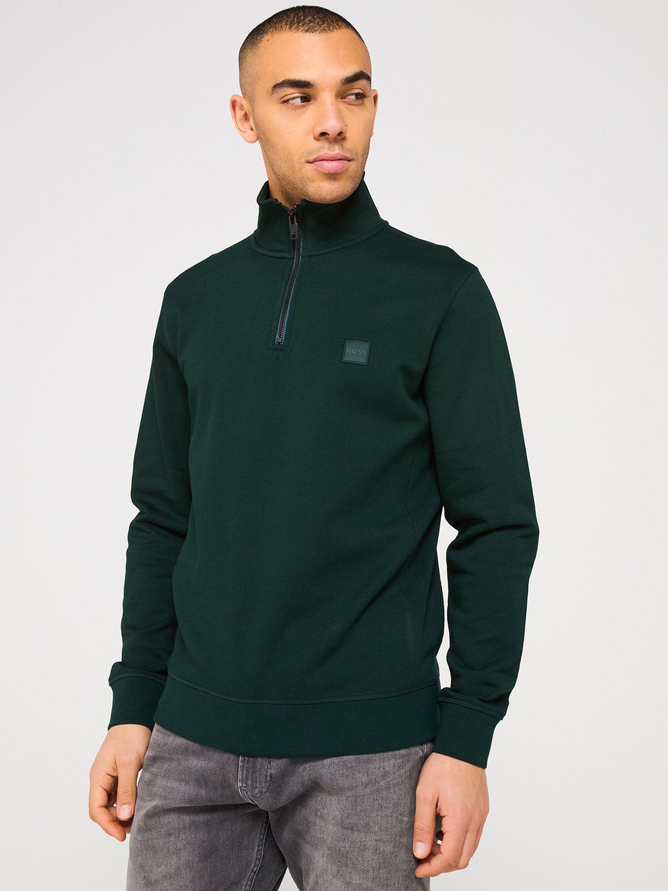 undefined Zetrust 1/4 Zip Sweatshirt - Dark Green