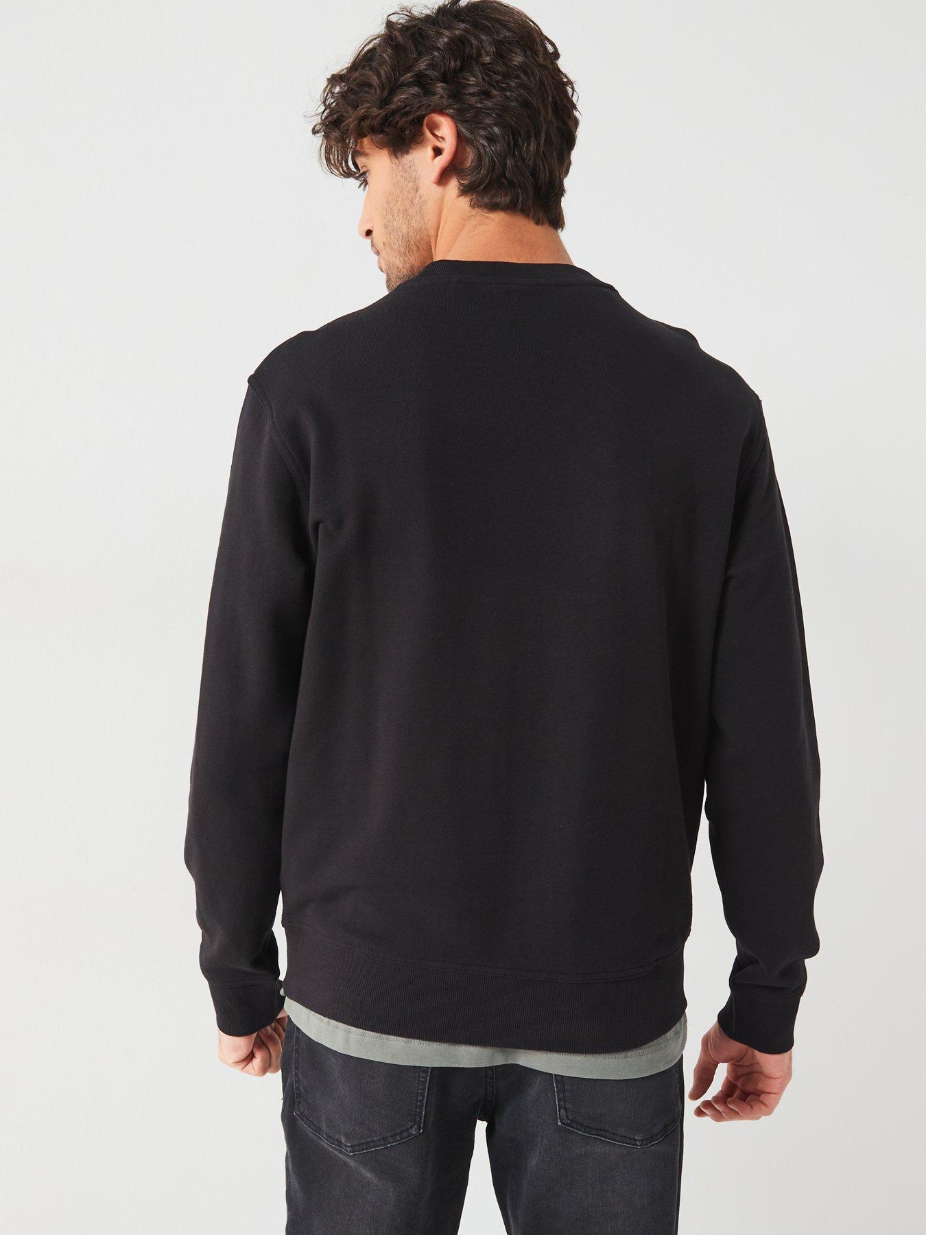 Image 2 of 4 of BOSS Wesmallcrew Relaxed Fit Centre Logo Crew Sweatshirt - Black