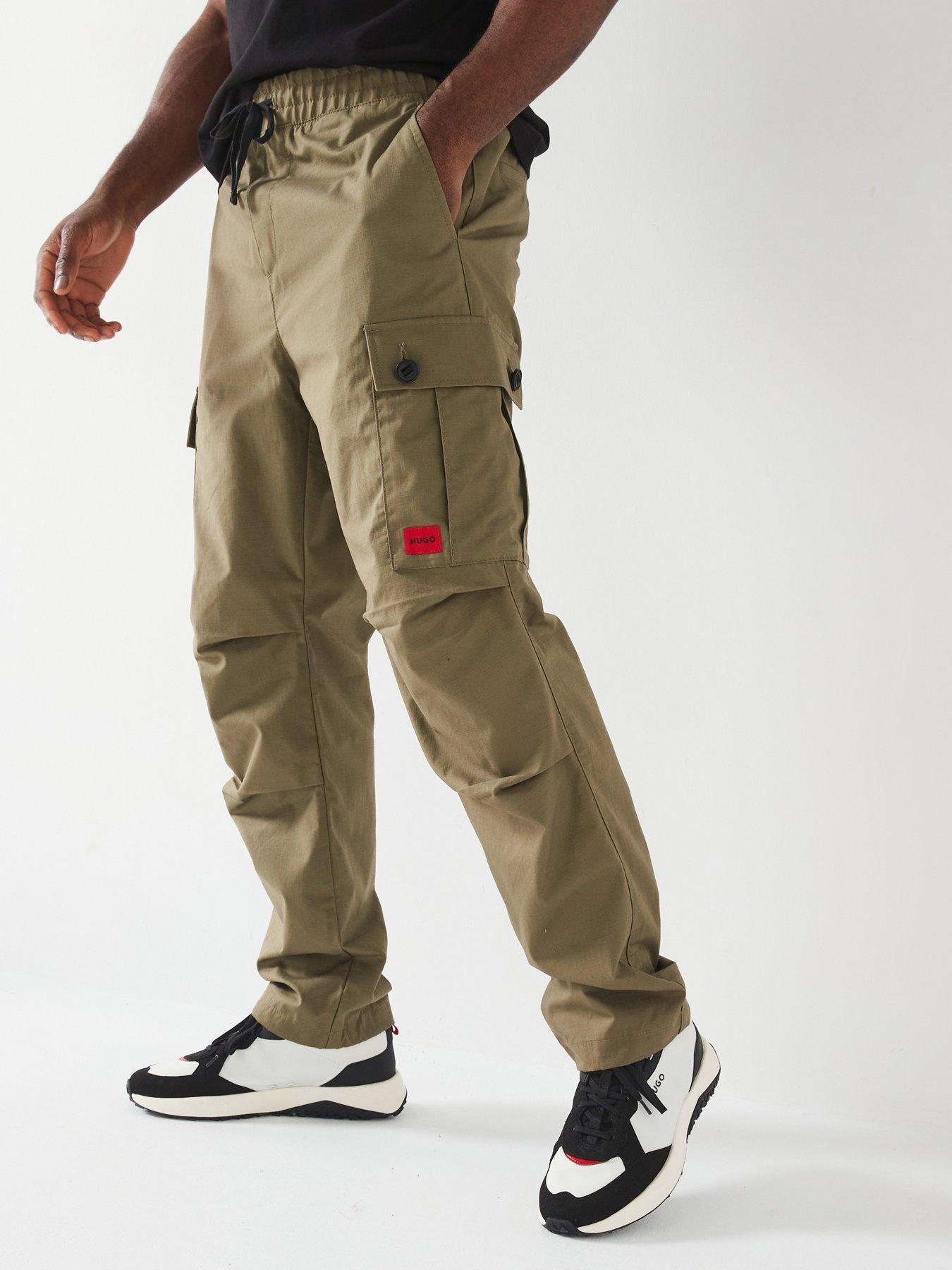 HUGO Garlo233 Regular Fit Drawstring Cargo Pants Khaki Very