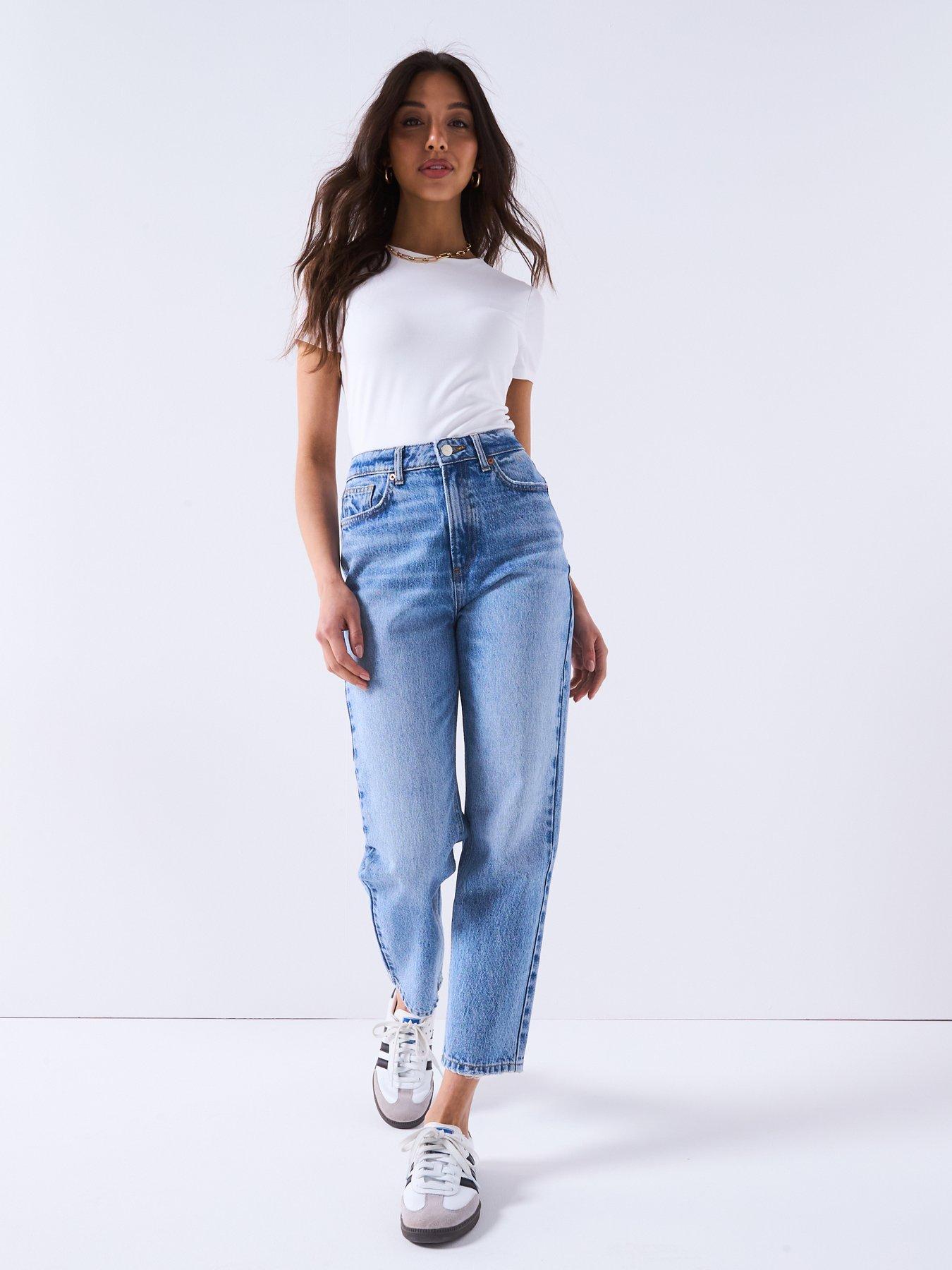 Image 3 of 6 of Everyday High Waist Authentic Mom Jeans - Mid Wash