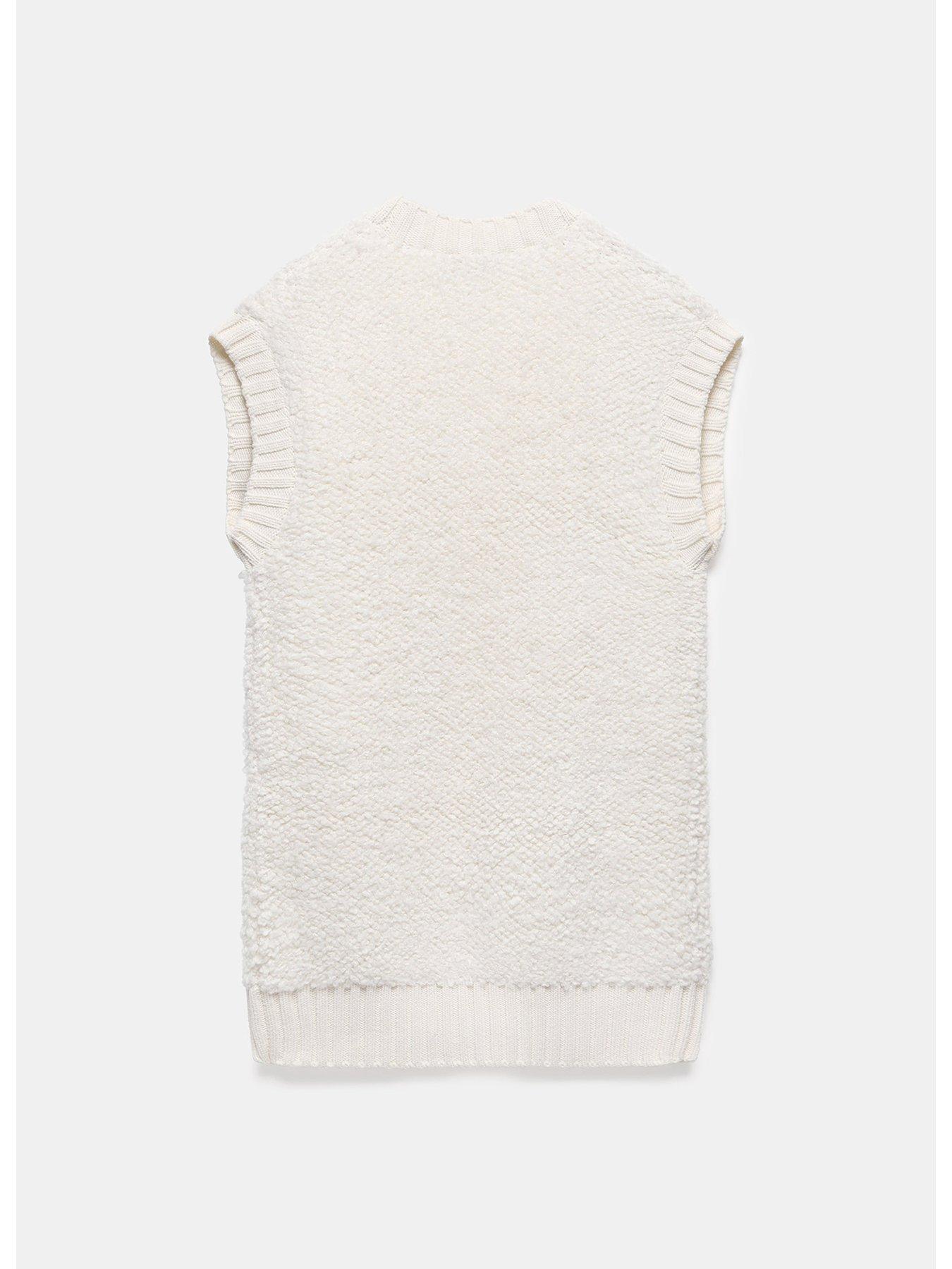 Image 5 of 5 of Mint Velvet Boucle Long Cardigan - Cream
