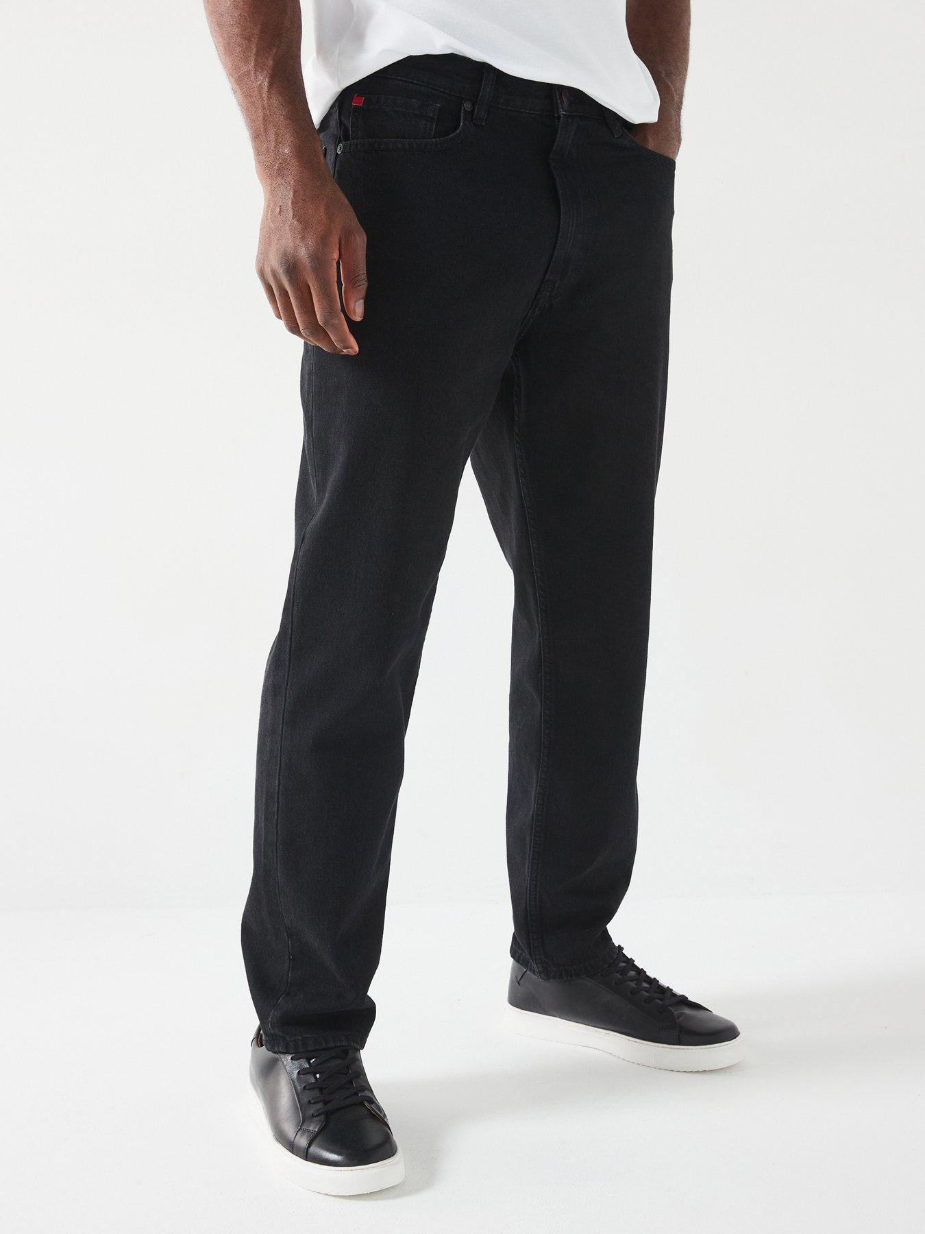 undefined 838 Relaxed Tapered Fit Egyptian Cotton Jeans - Black