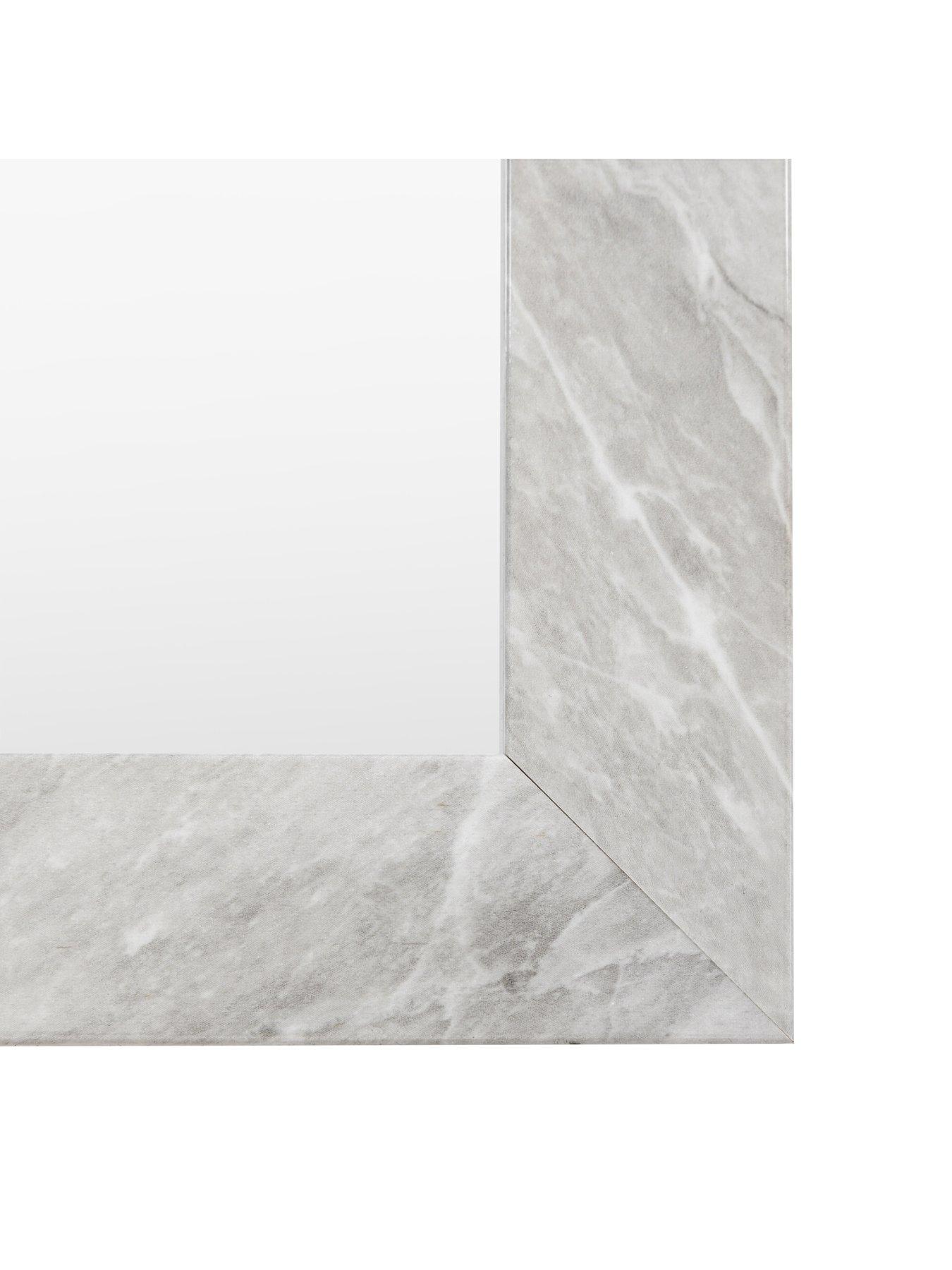 Image 3 of 7 of Gallery Direct Romano Mirror Marbled White 570x1570mm