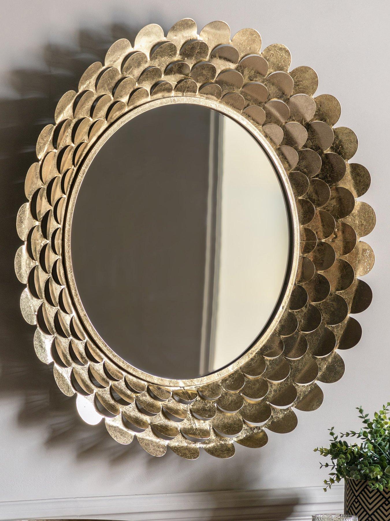 Product photograph of Gallery Windsor Round Mirror 910mm from very.co.uk