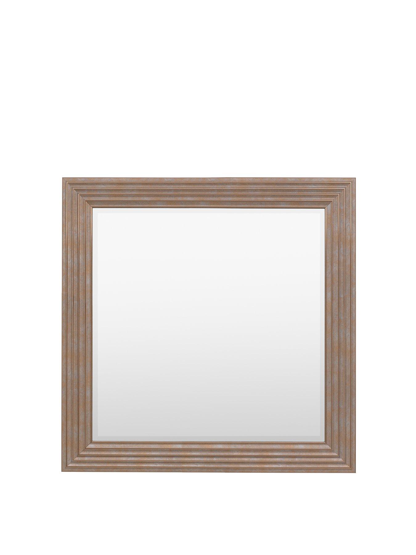 Product photograph of Gallery Whitechapel Mirror Gold Rectangle 870x870mm from very.co.uk