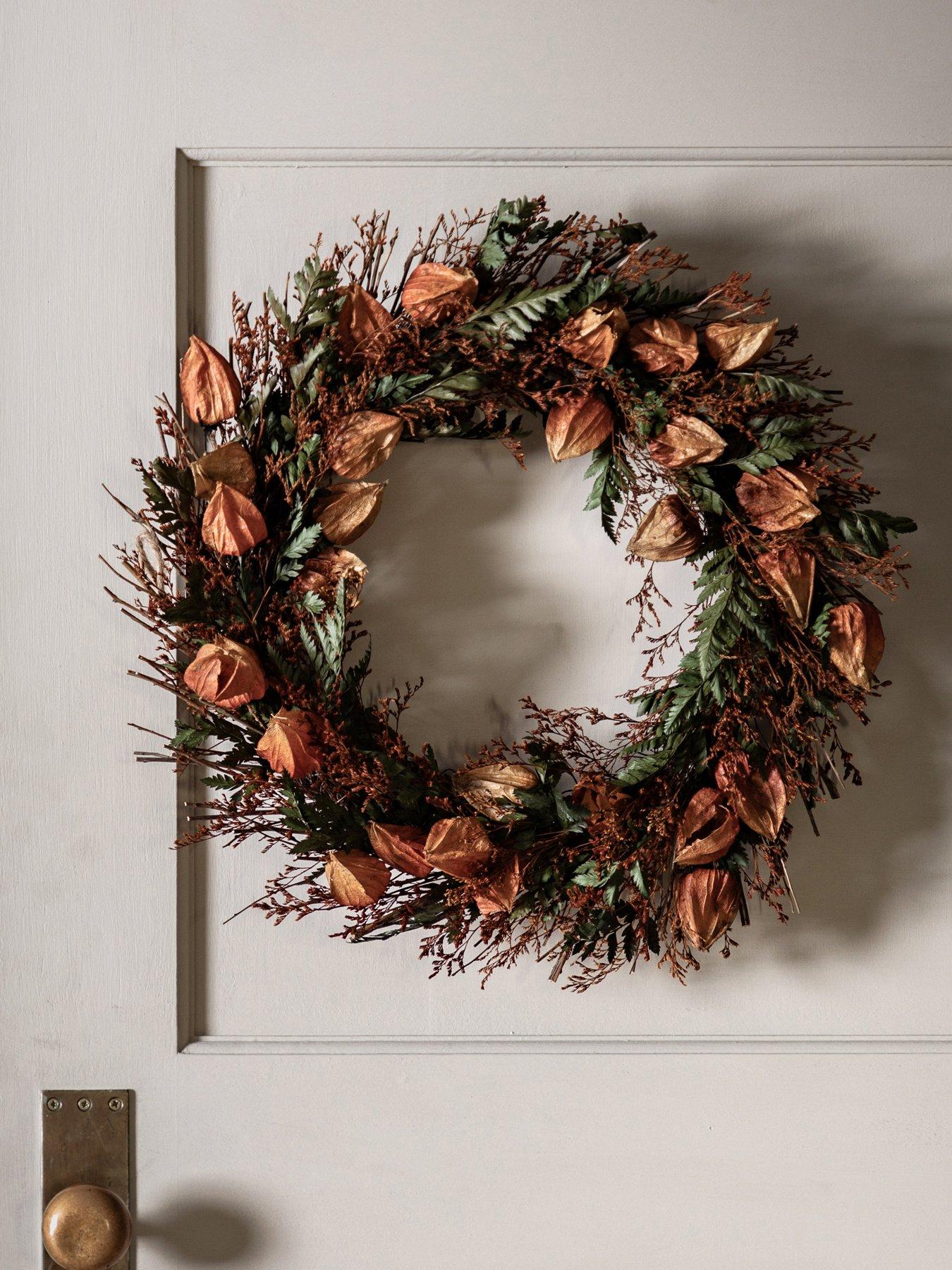 Product photograph of Gallery Dry Flower Wreath Rust 460mm from very.co.uk