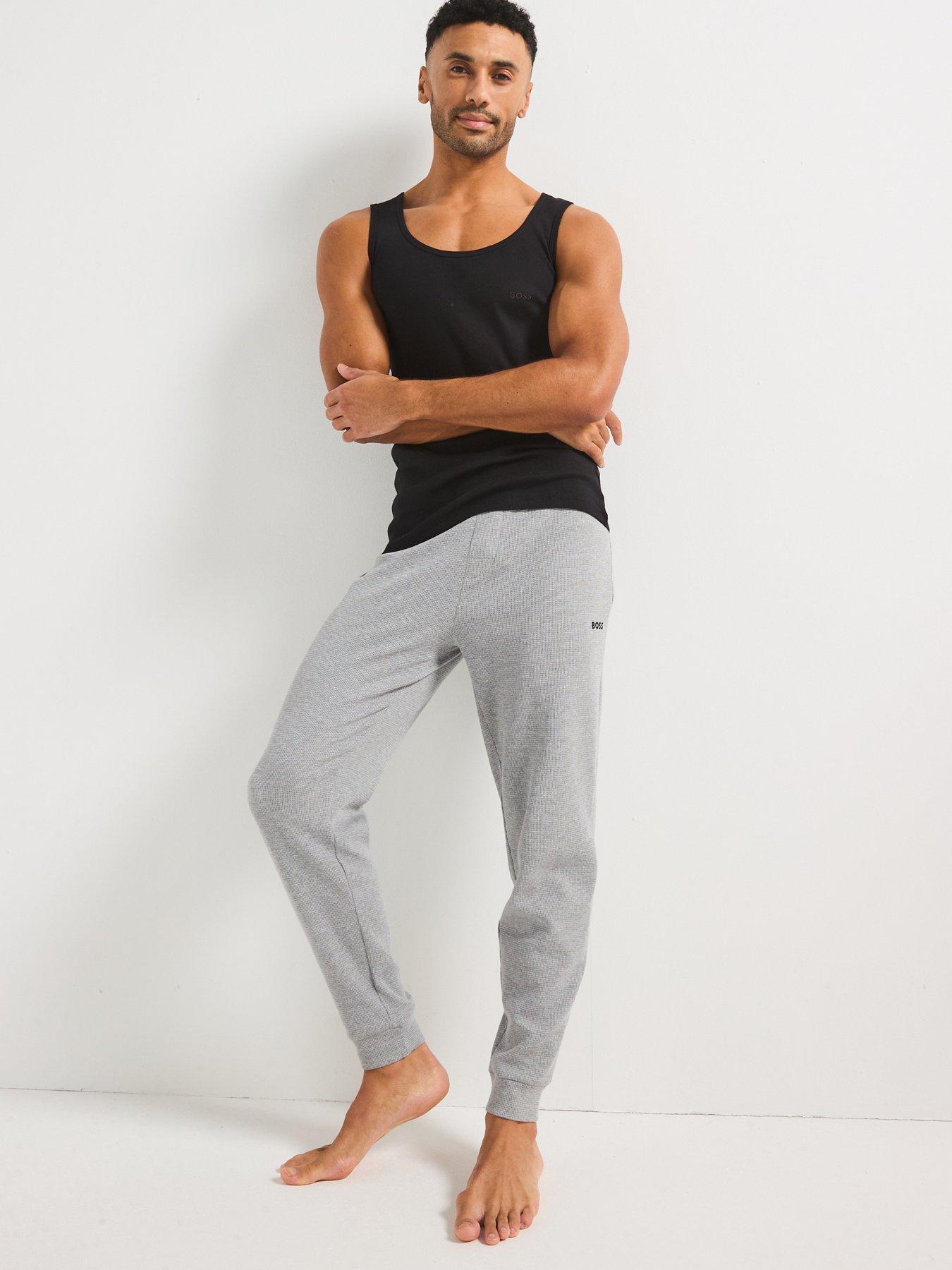 BOSS Regular Fit 3 Pack Ribbed Vest Top- Black | Very