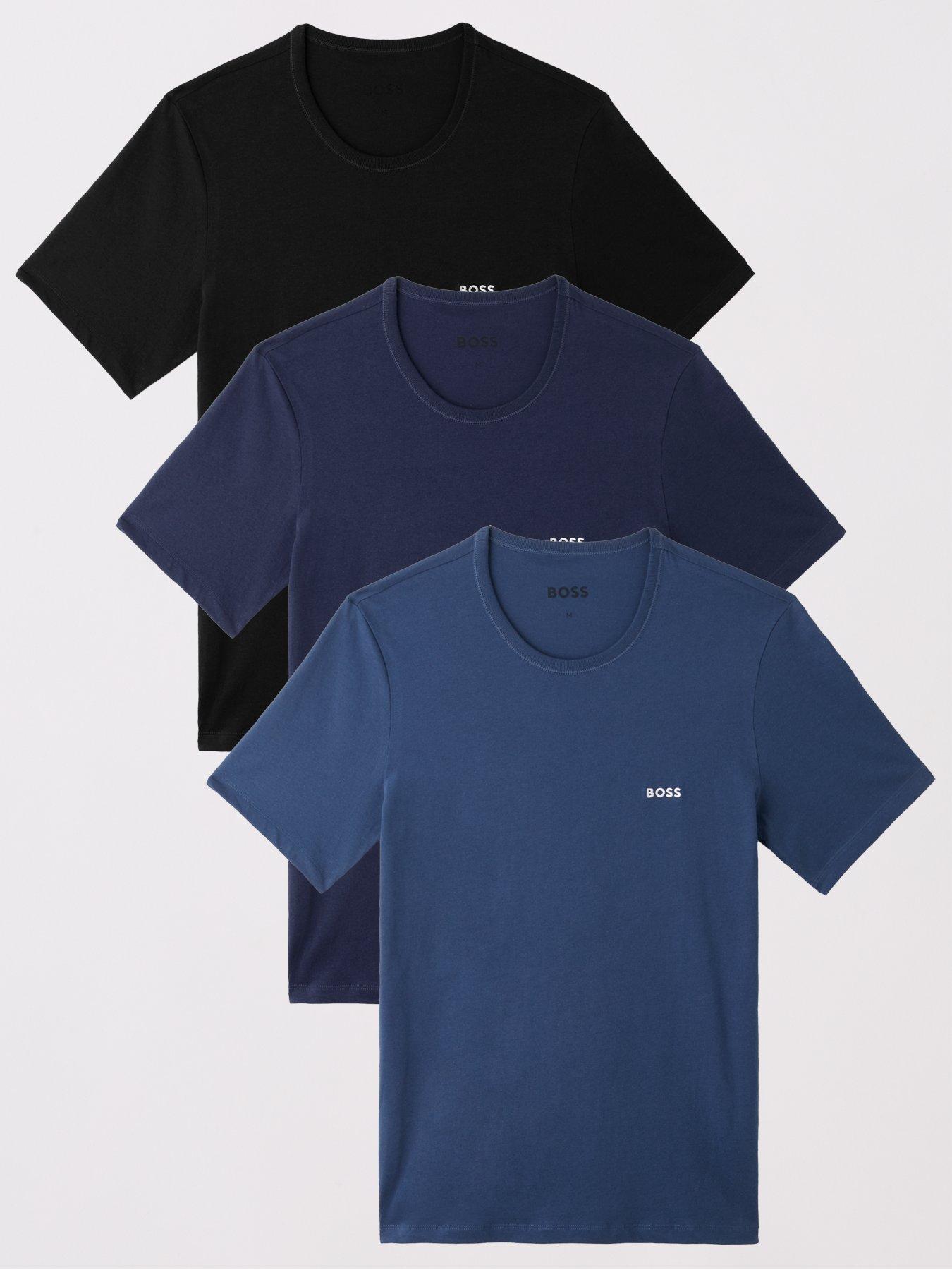 Image 1 of 6 of BOSS 3 Pack T-shirt- Blue/black/navy