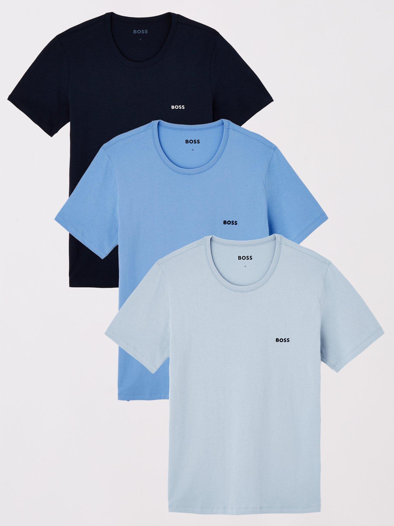 undefined 3 Pack T-shirt- Blues - Multi