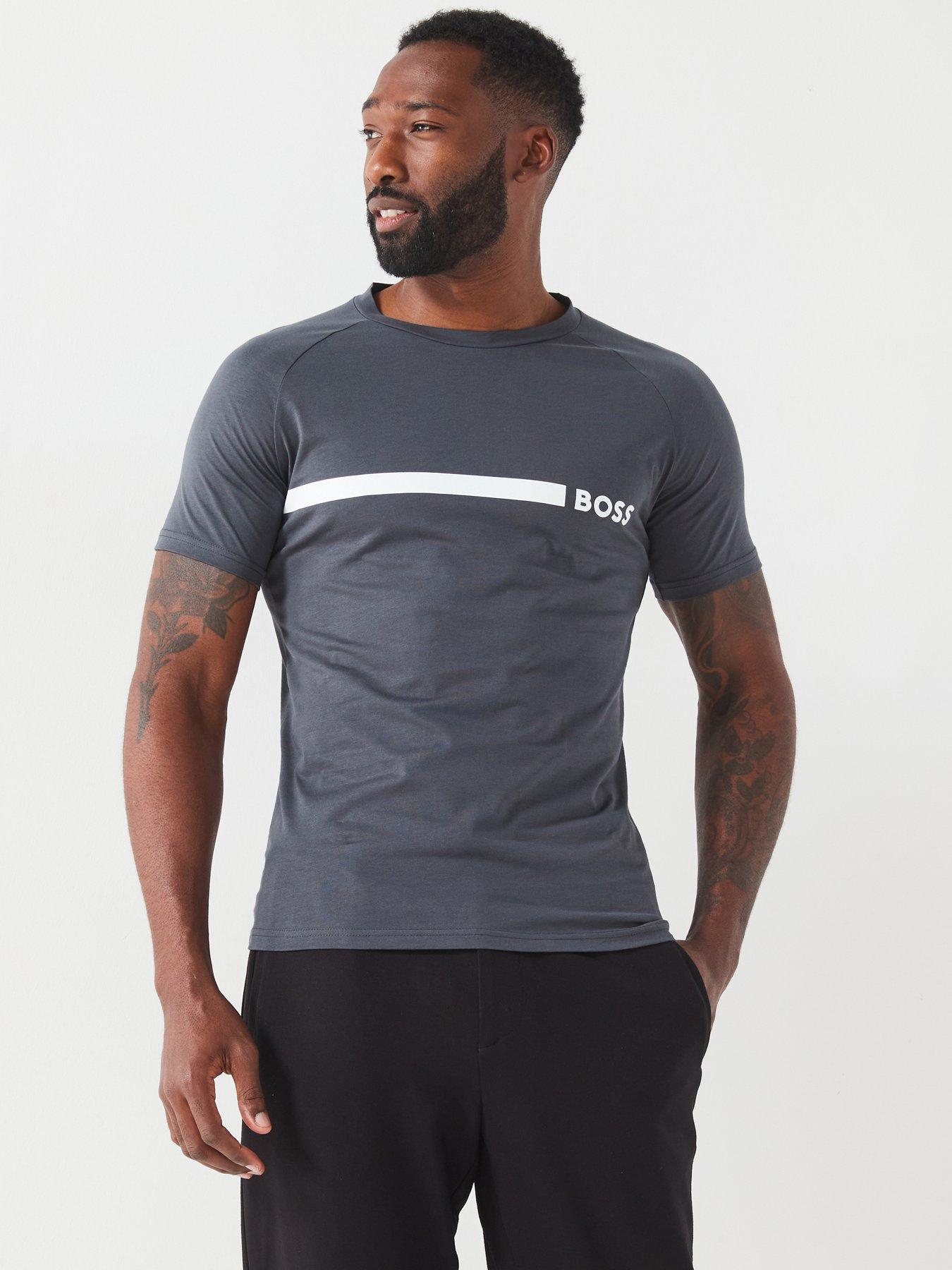 undefined T-shirt Rn Chest Stripe Slim Fit T-shirt-dark Grey