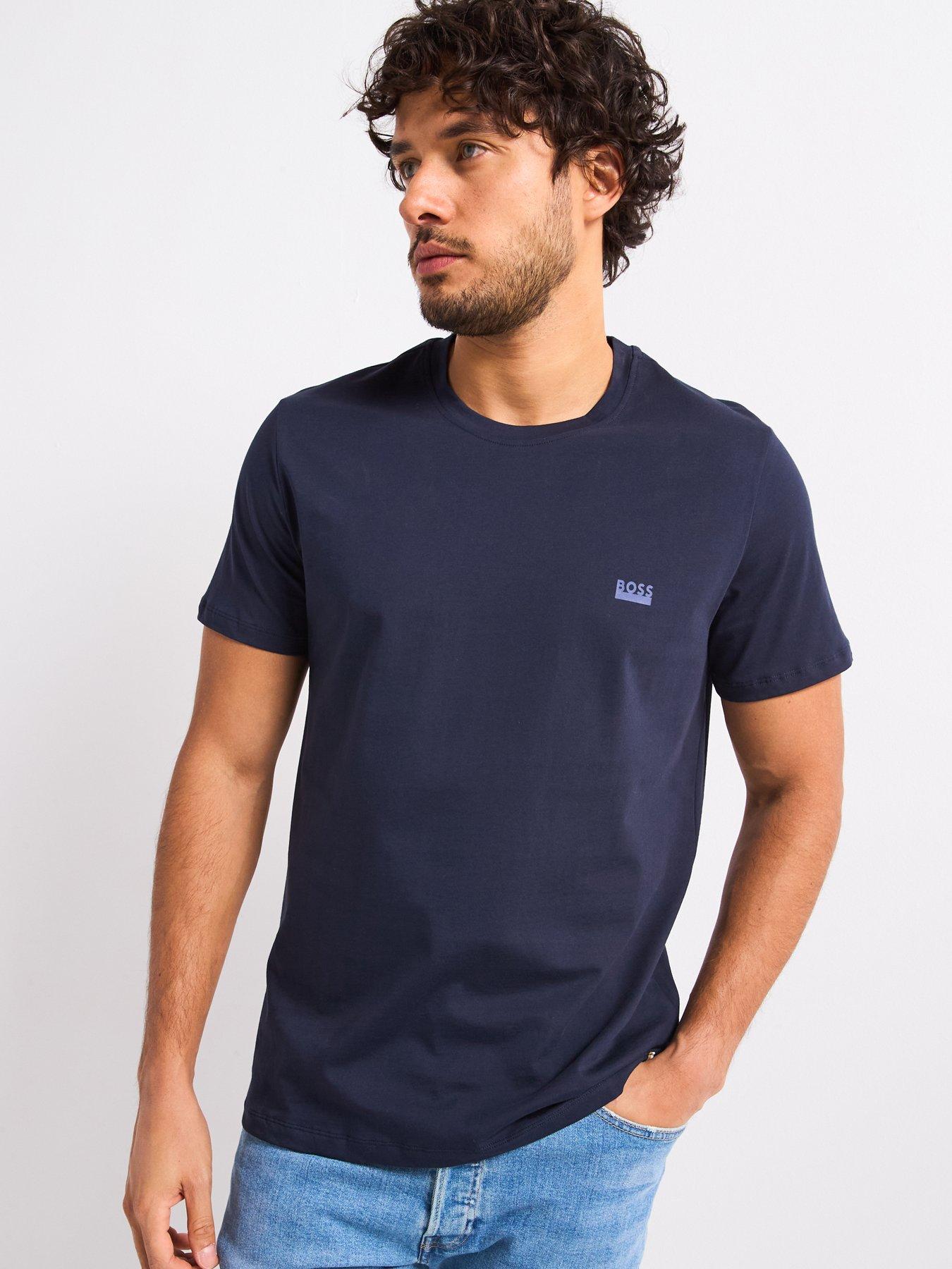 Image 1 of 4 of BOSS Tn365 Regular Fit Left Chest Logo T-shirt-navy