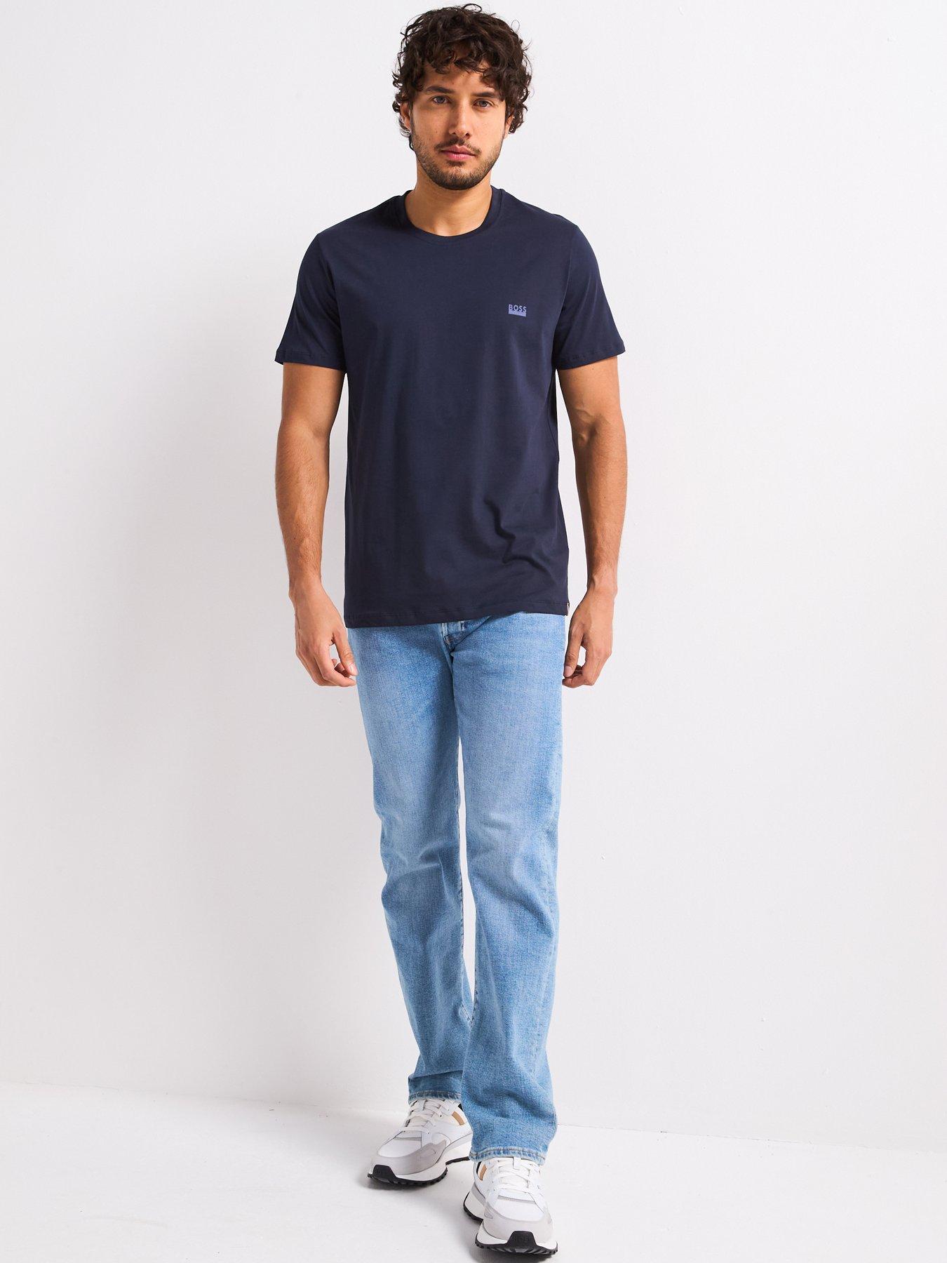Image 3 of 4 of BOSS Tn365 Regular Fit Left Chest Logo T-shirt-navy