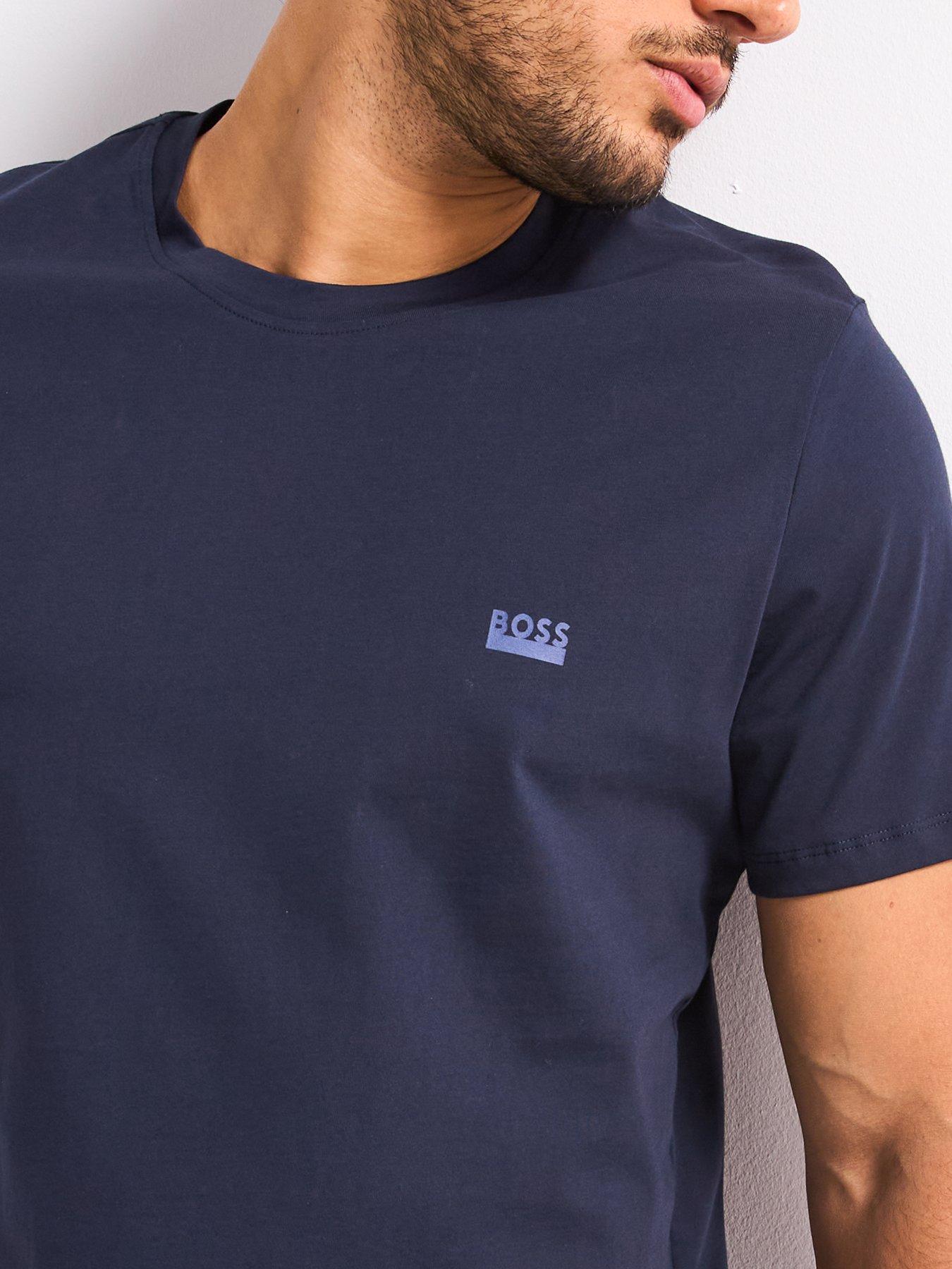Image 4 of 4 of BOSS Tn365 Regular Fit Left Chest Logo T-shirt-navy