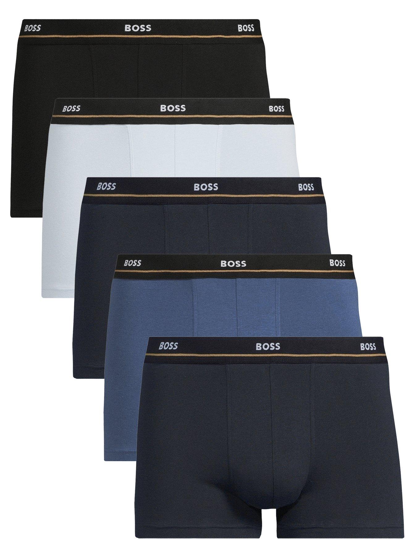 undefined 5 Pack Essential Waistband Trunks- Blues - Multi