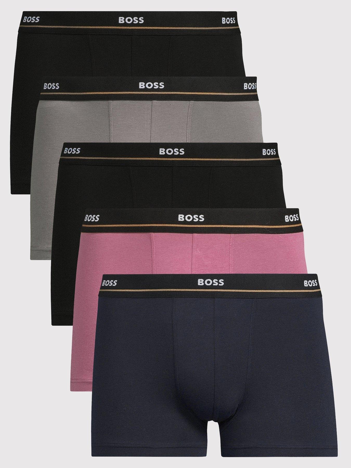 BOSS 5 Pack Essential Waistband Trunks