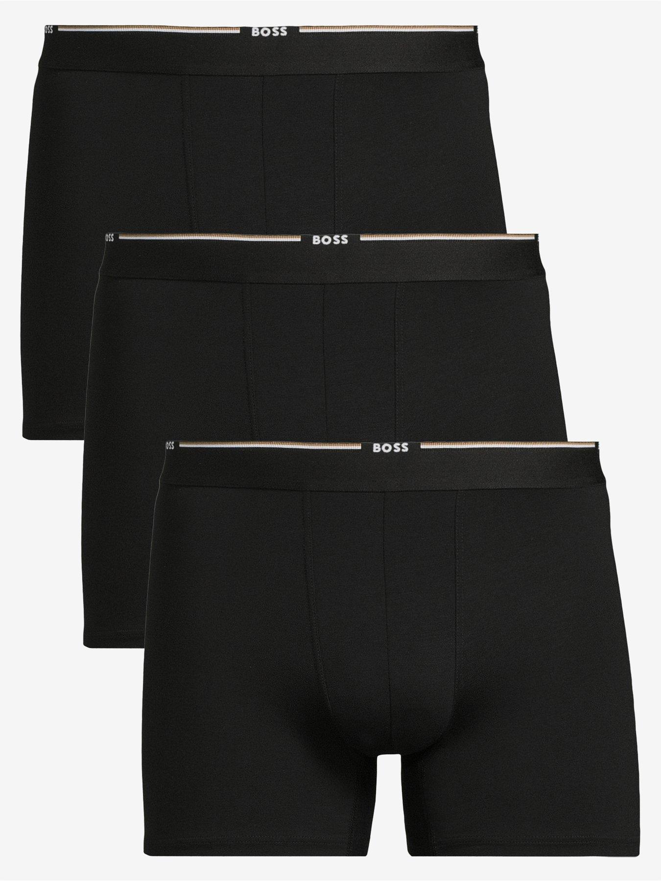 undefined 3 Pack of Natura Comfort Stretch Boxer Briefs - Black