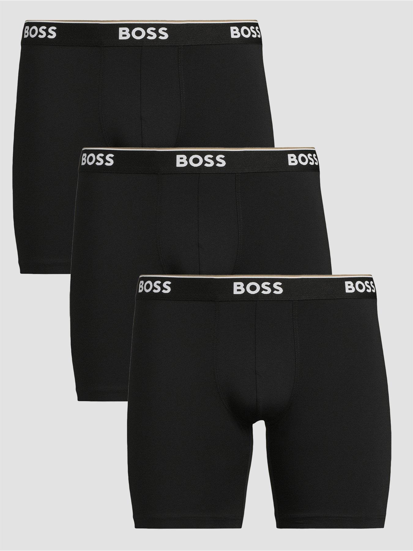 Boss 3 Pack Of Power Long Boxer Briefs - Black
