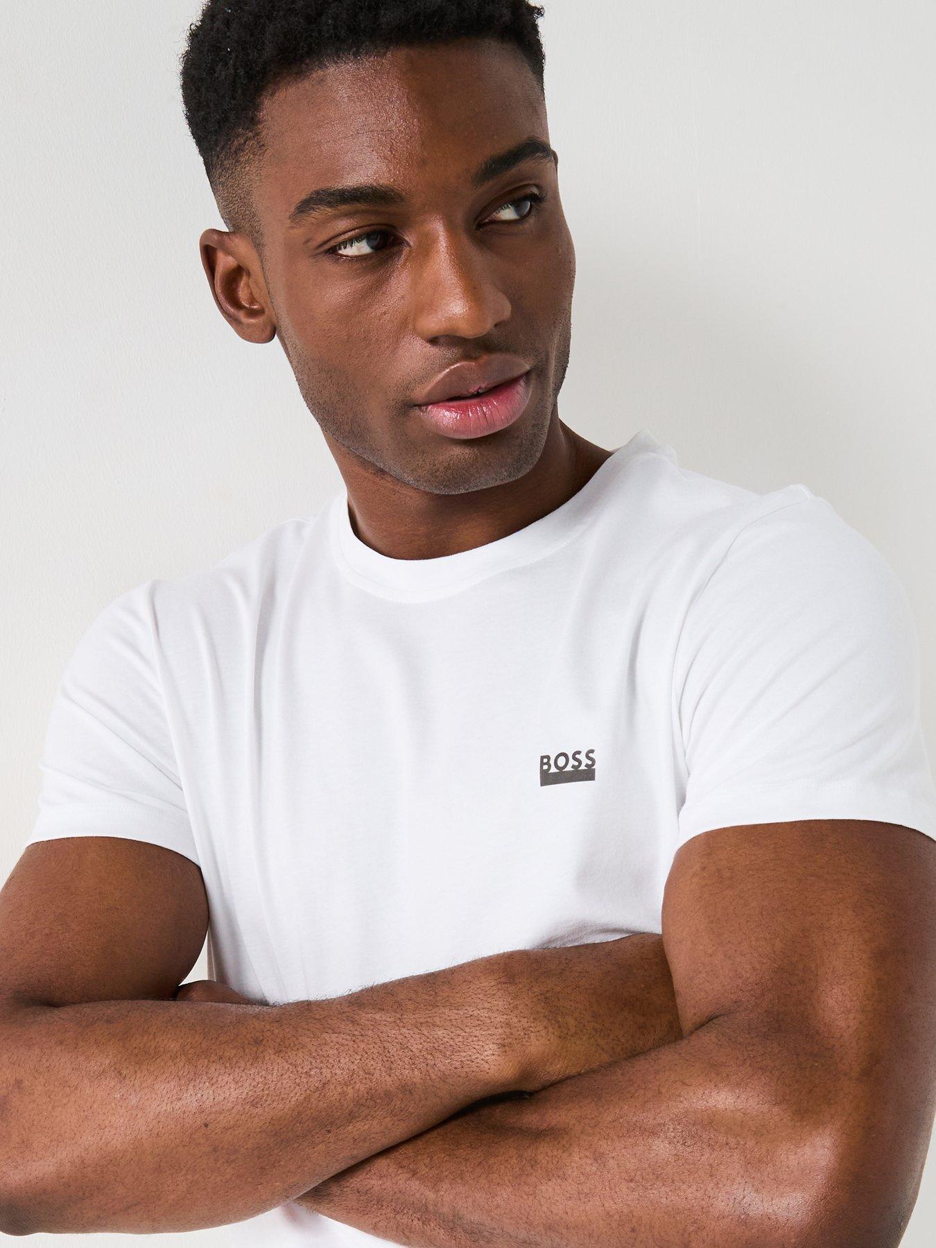 Image 4 of 4 of BOSS Tn365 Regular Fit Left Chest Logo T-shirt-white