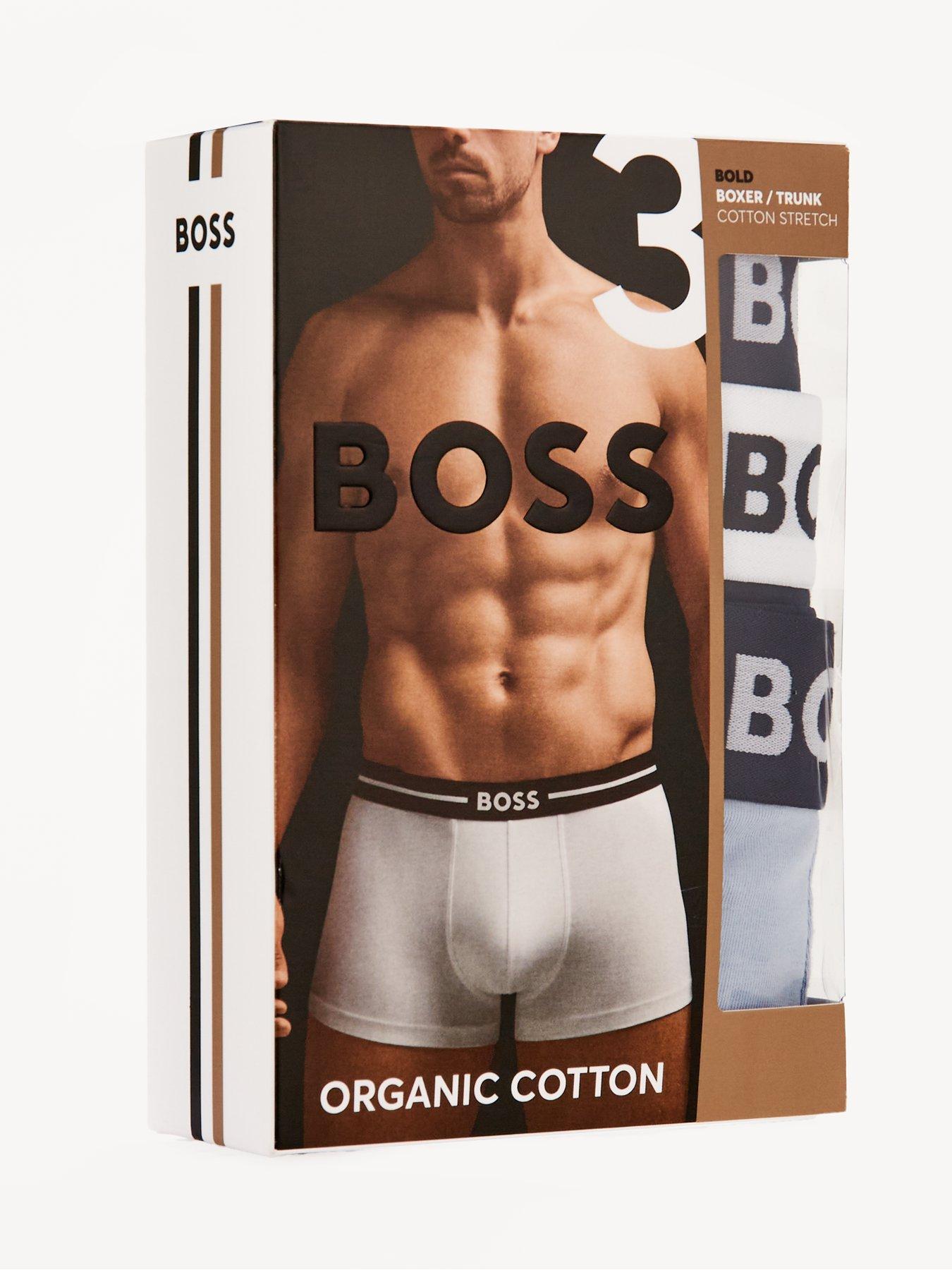 Image 4 of 4 of BOSS 3 Pack Bold Mono Print Trunks (Navy/Sky/Mono)