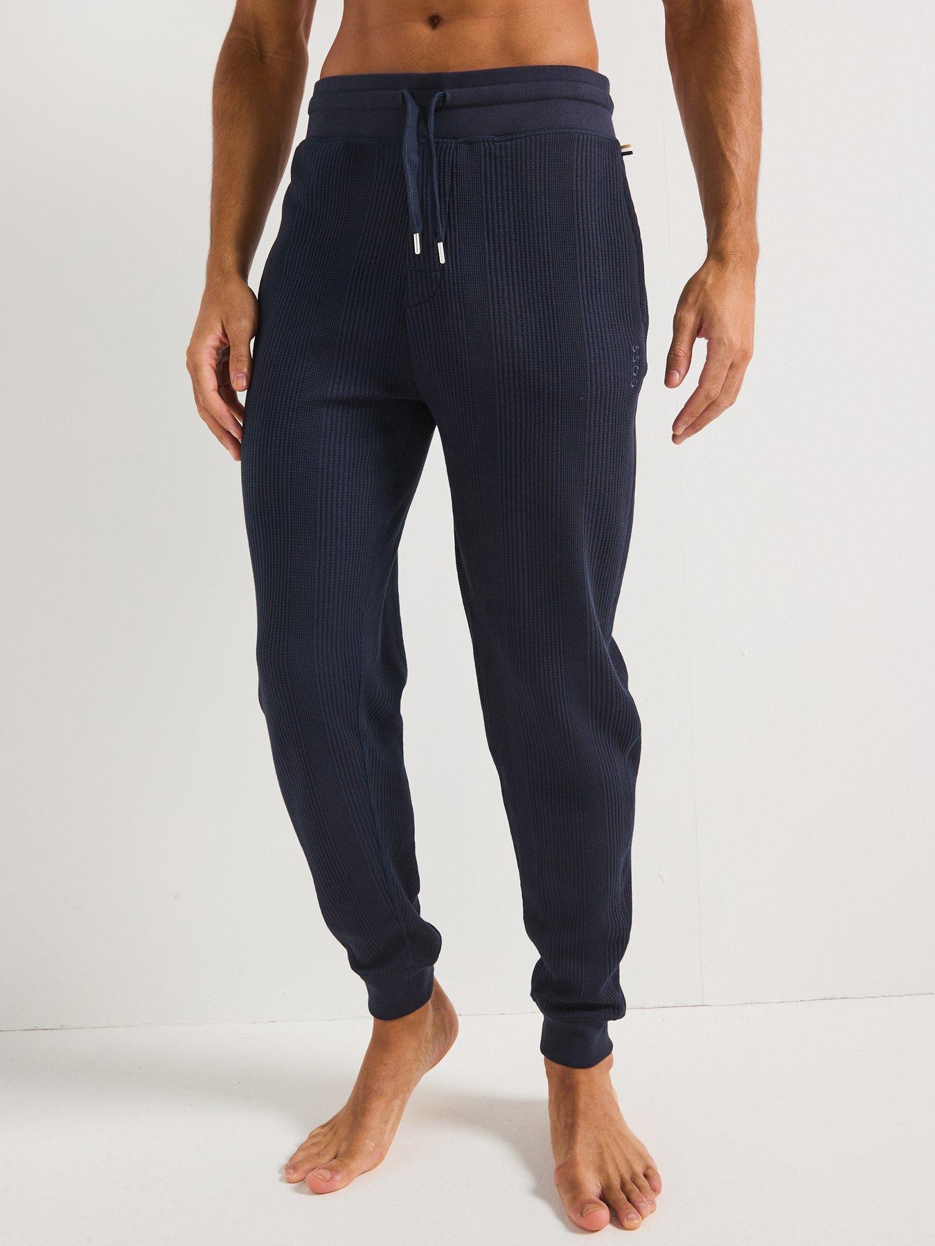 undefined Structure Heavy Waffle Cuffed Loungewear Pants -navy