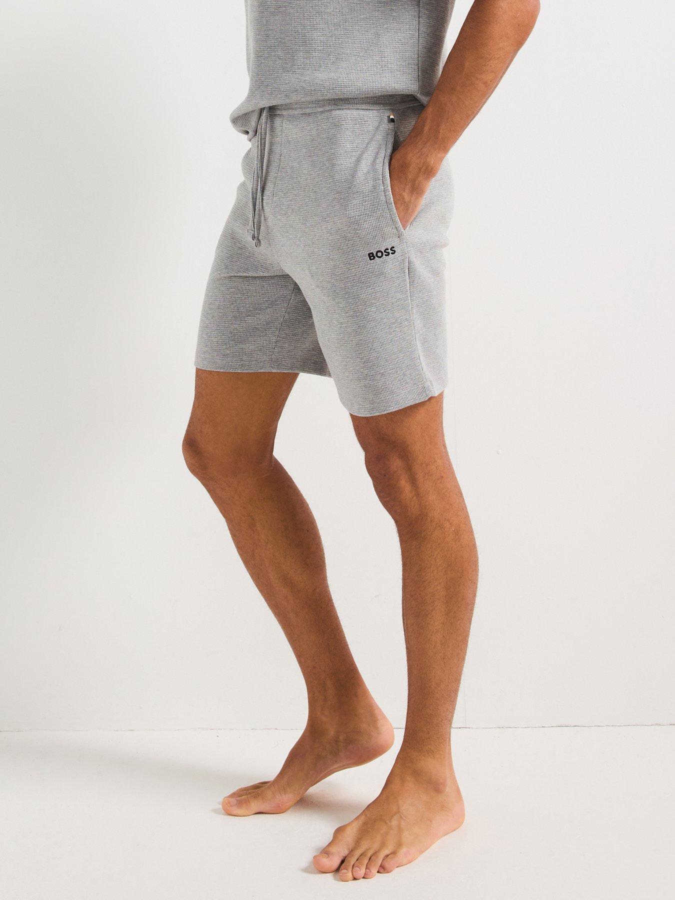 Image 1 of 4 of BOSS Waffle Loungewear Shorts -grey