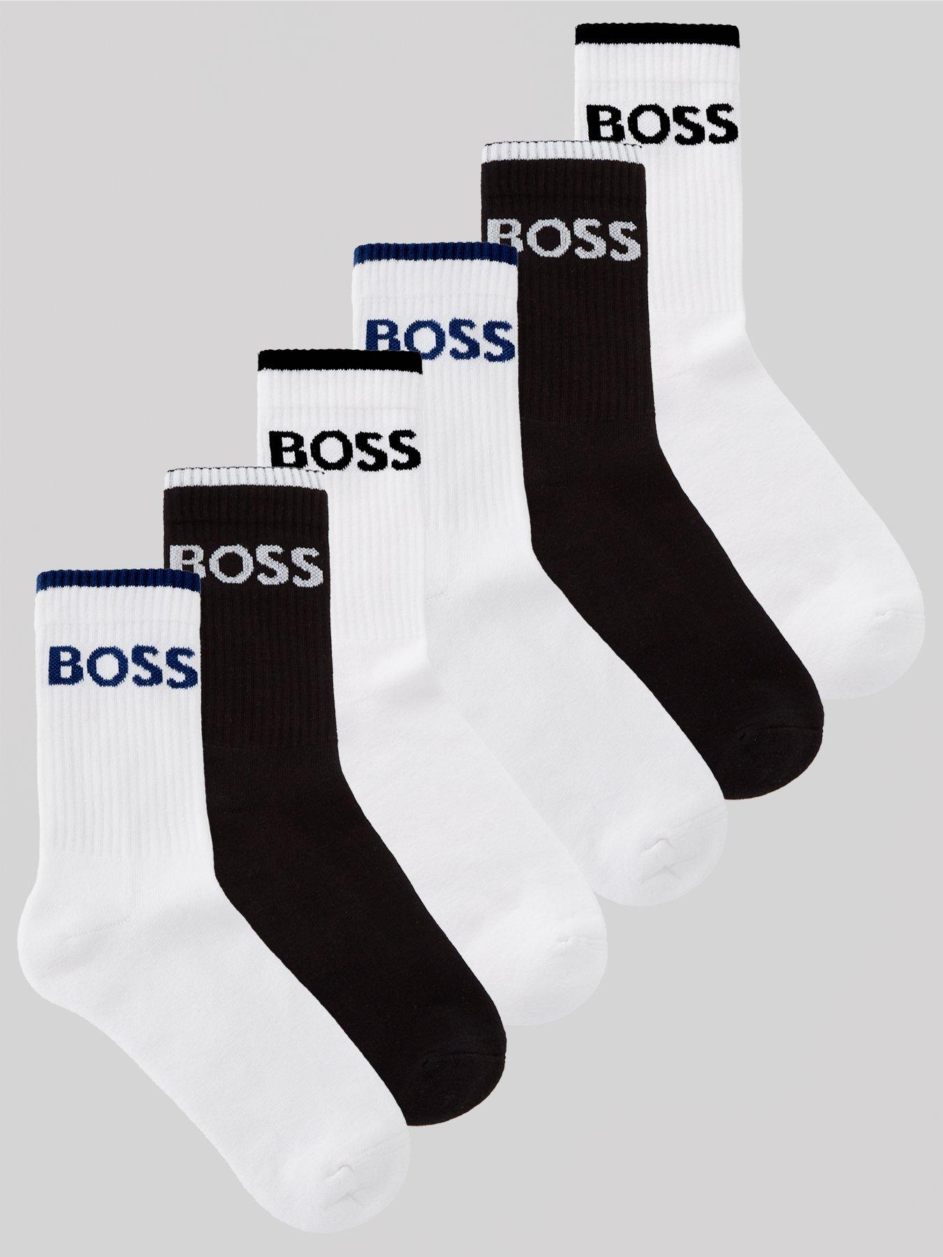undefined 6 Pack of Crew Sports Socks - White/Black