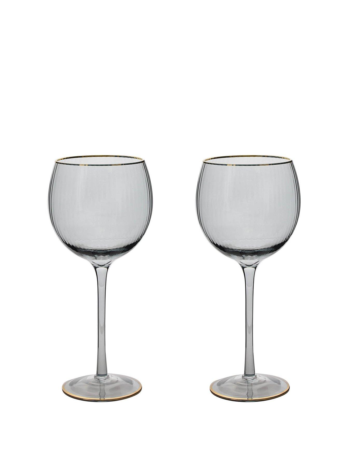 Product photograph of Hestia Serene Space Grey Gin Balloon Glasses Ndash Set Of 2 from very.co.uk