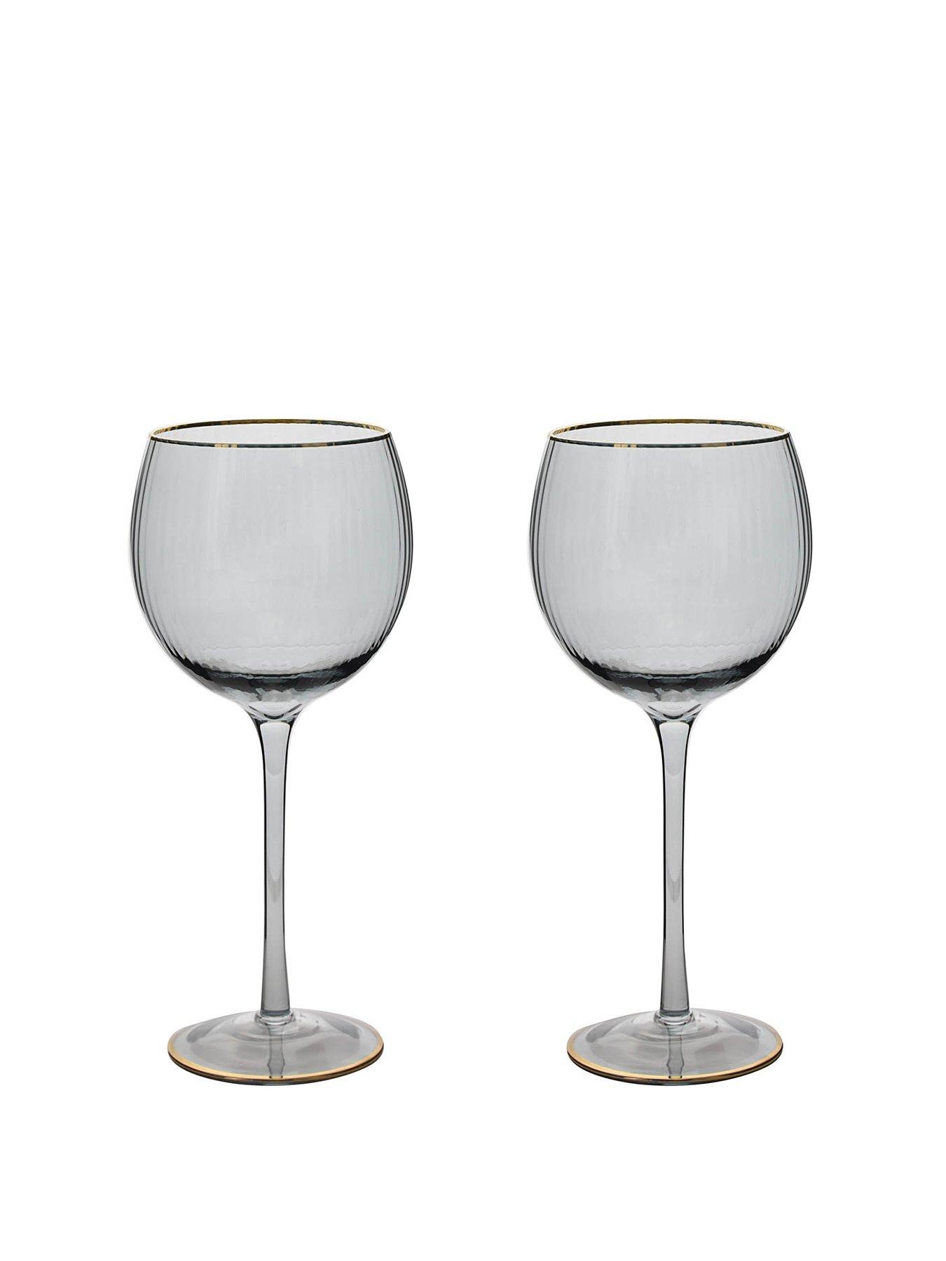 undefined Serene Space Grey Gin Balloon Glasses – Set of 2