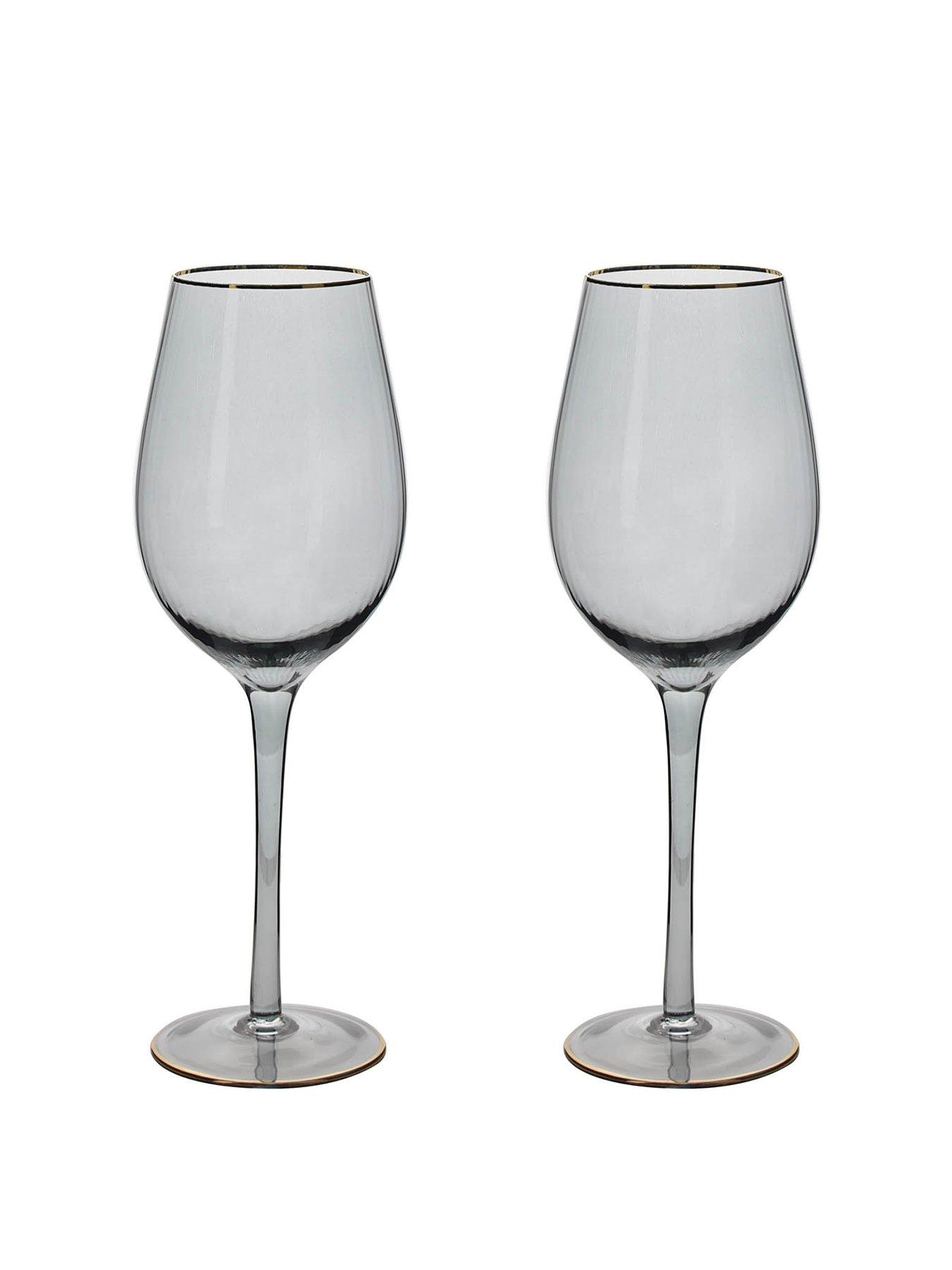 undefined Serene Space Grey Wine Glasses – Set of 2