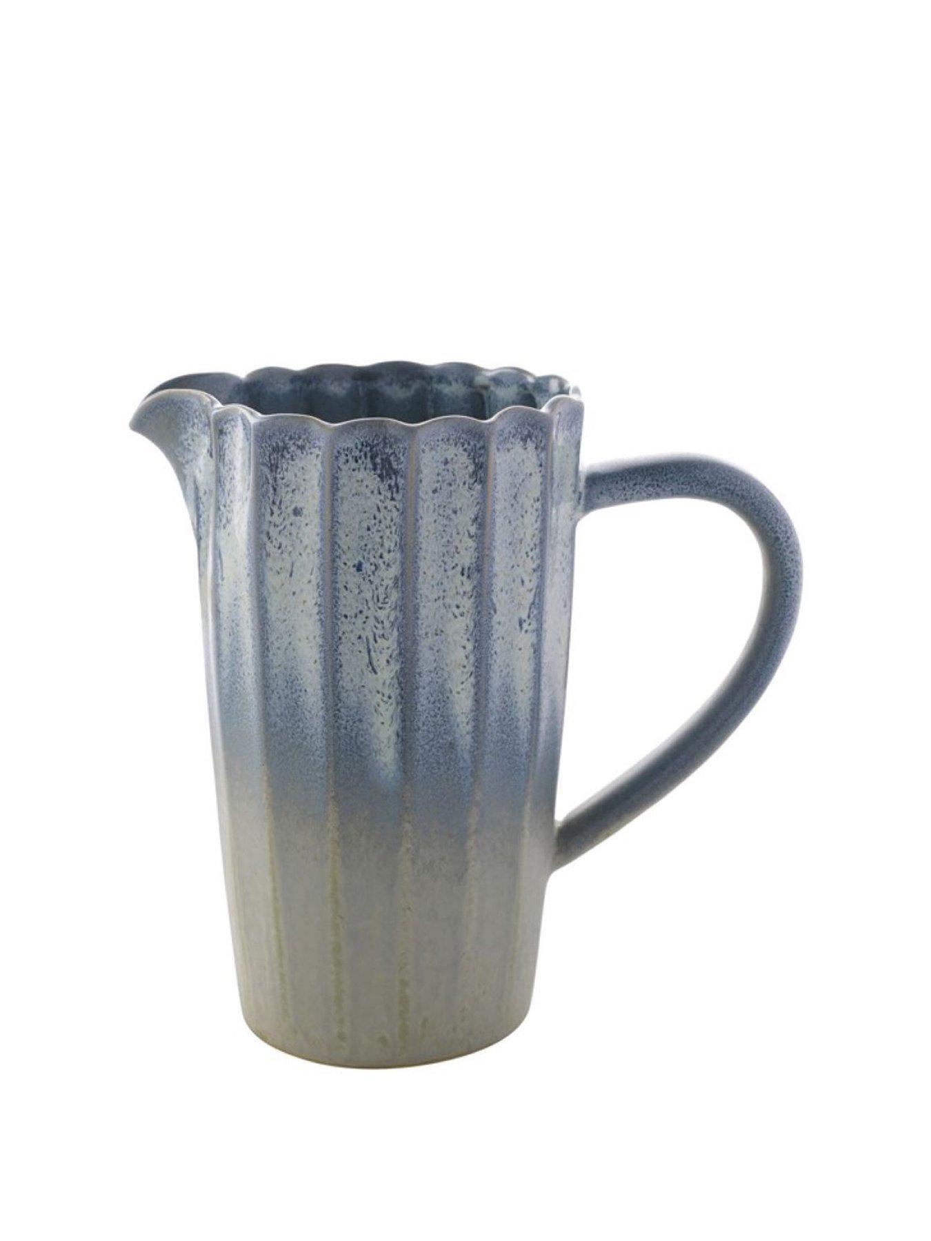 Product photograph of Hestia Scalloped Jug - Blue from very.co.uk